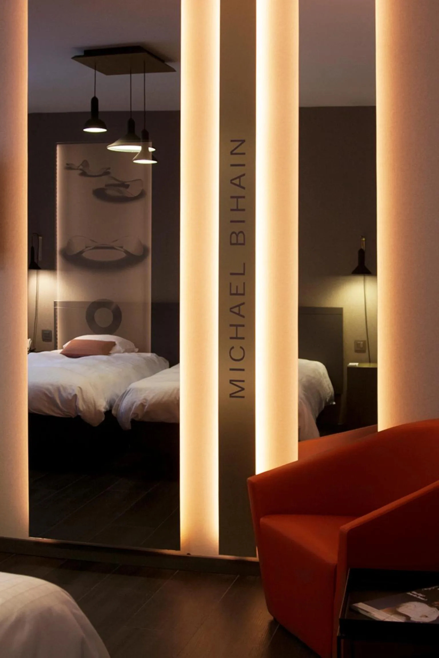 Bed in Atlas Hotel Brussels