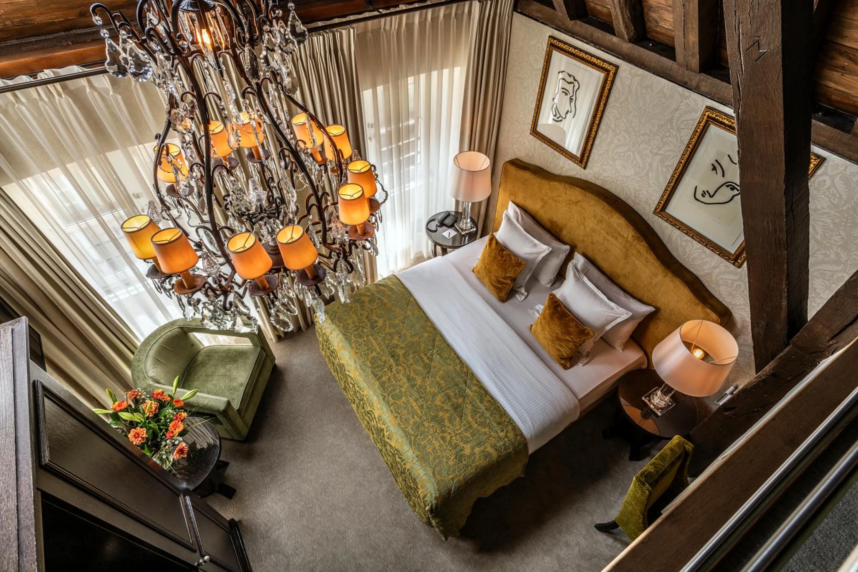 Bed in Grand Hotel Casselbergh