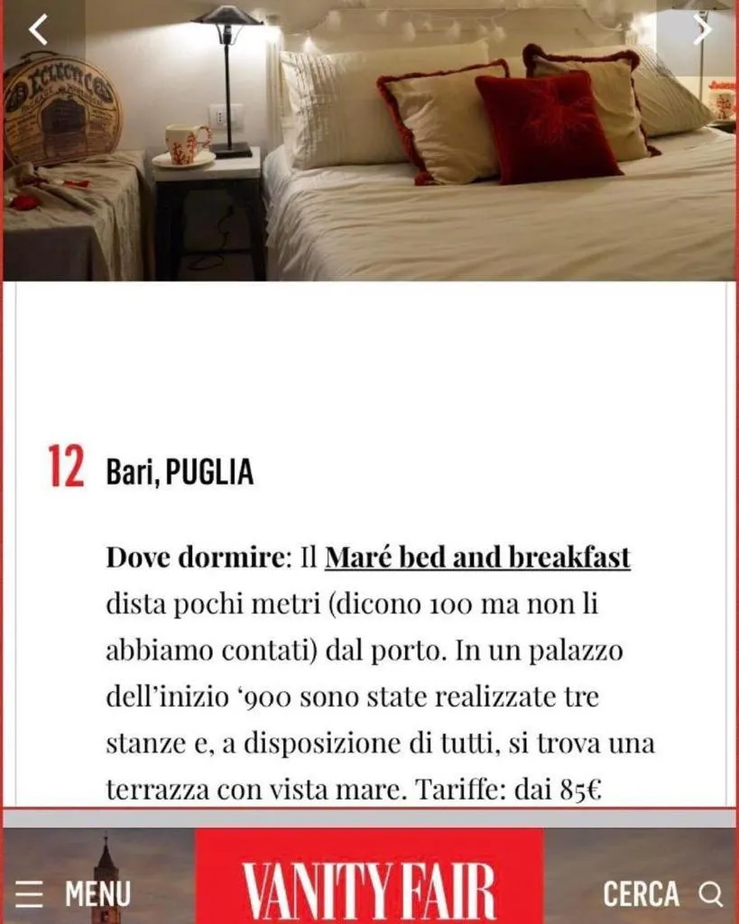 Bed in Marè Rooms Bari old town center