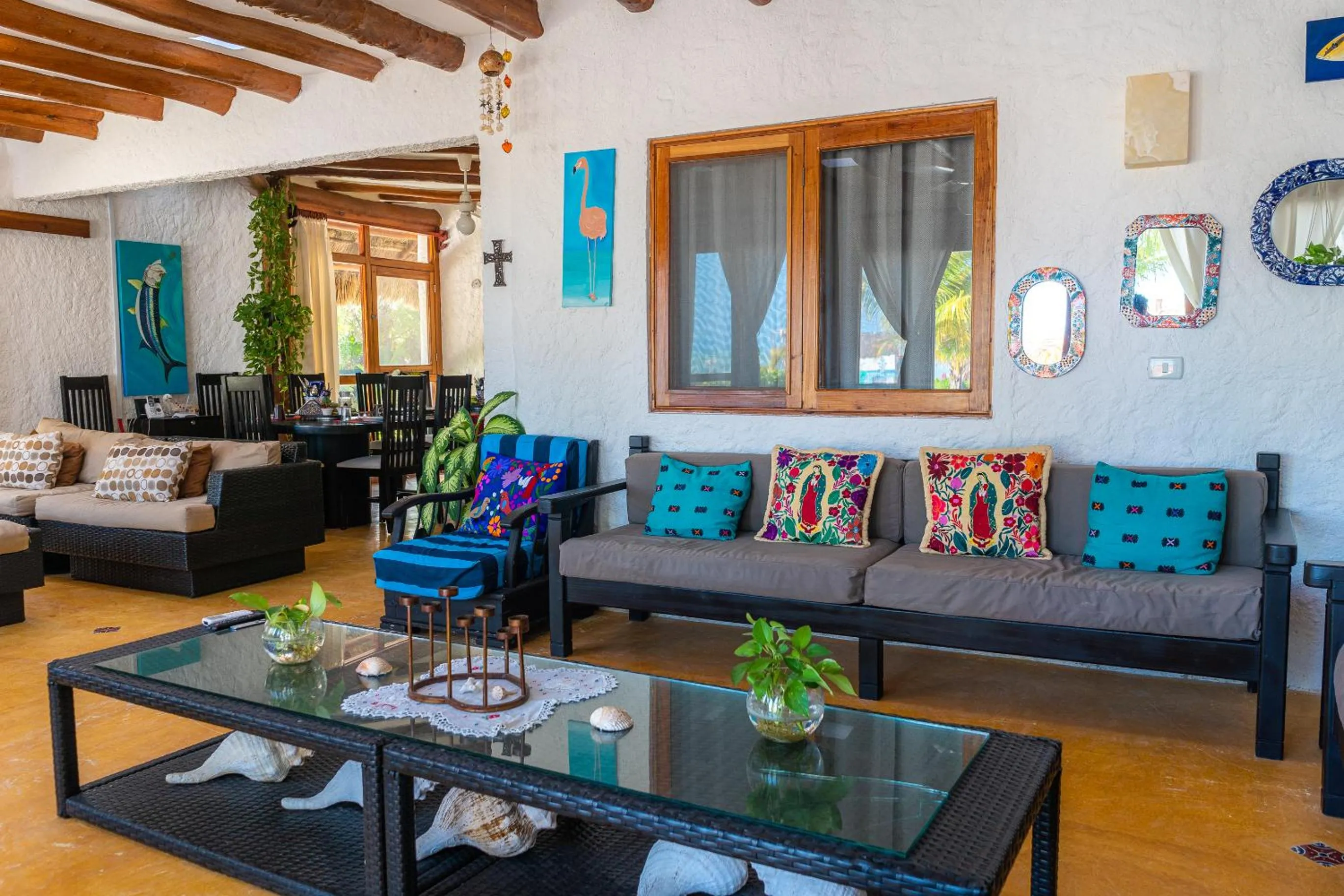 Living room in Casa Luz Beach Front Holbox