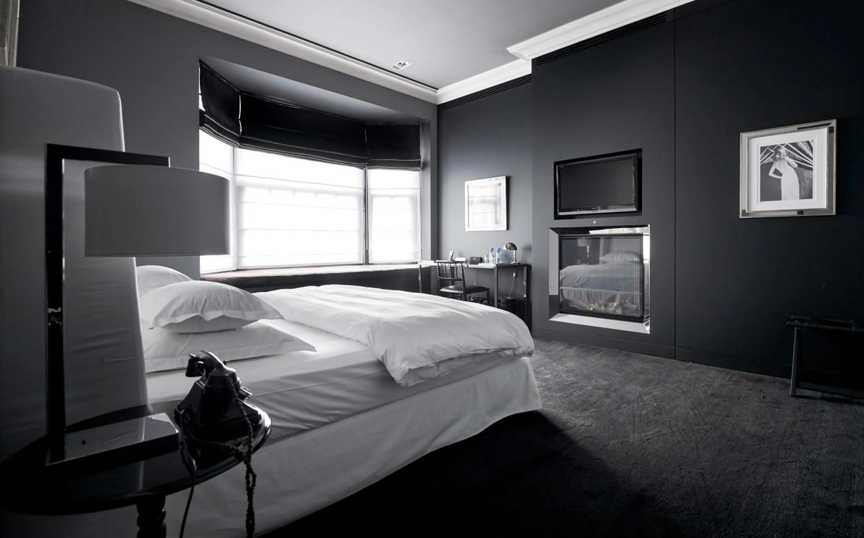 Bed in Hotel Odette en Ville