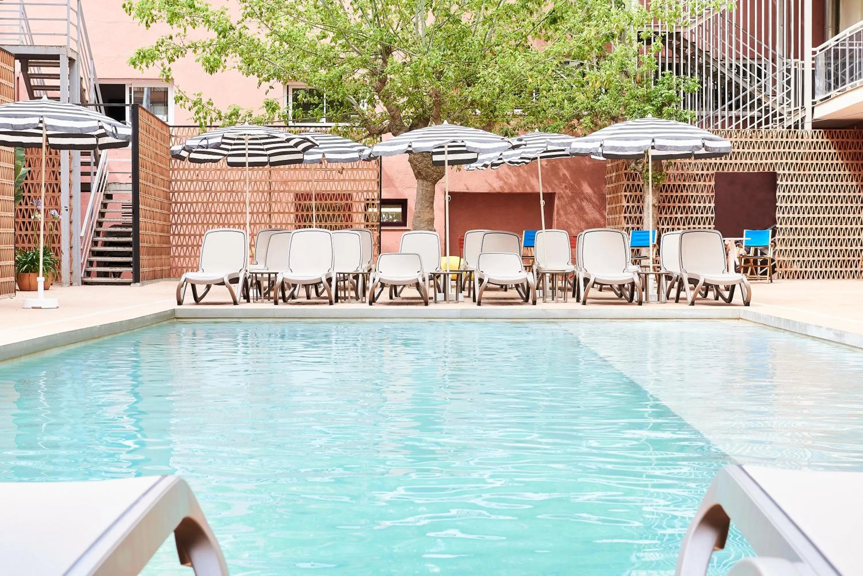 Swimming pool in tent Lloret de Mar