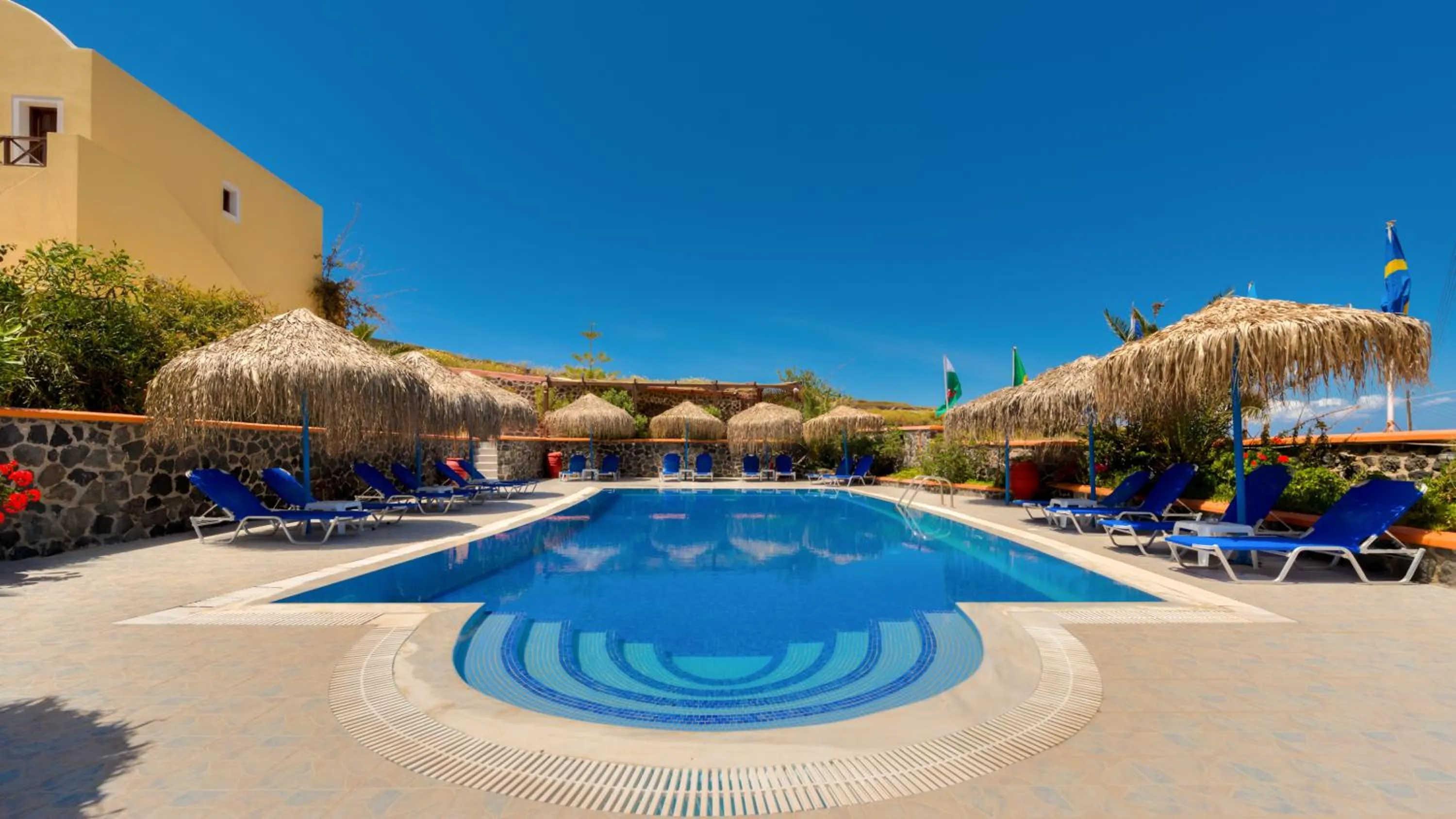 Pool view in Soulis Hotel