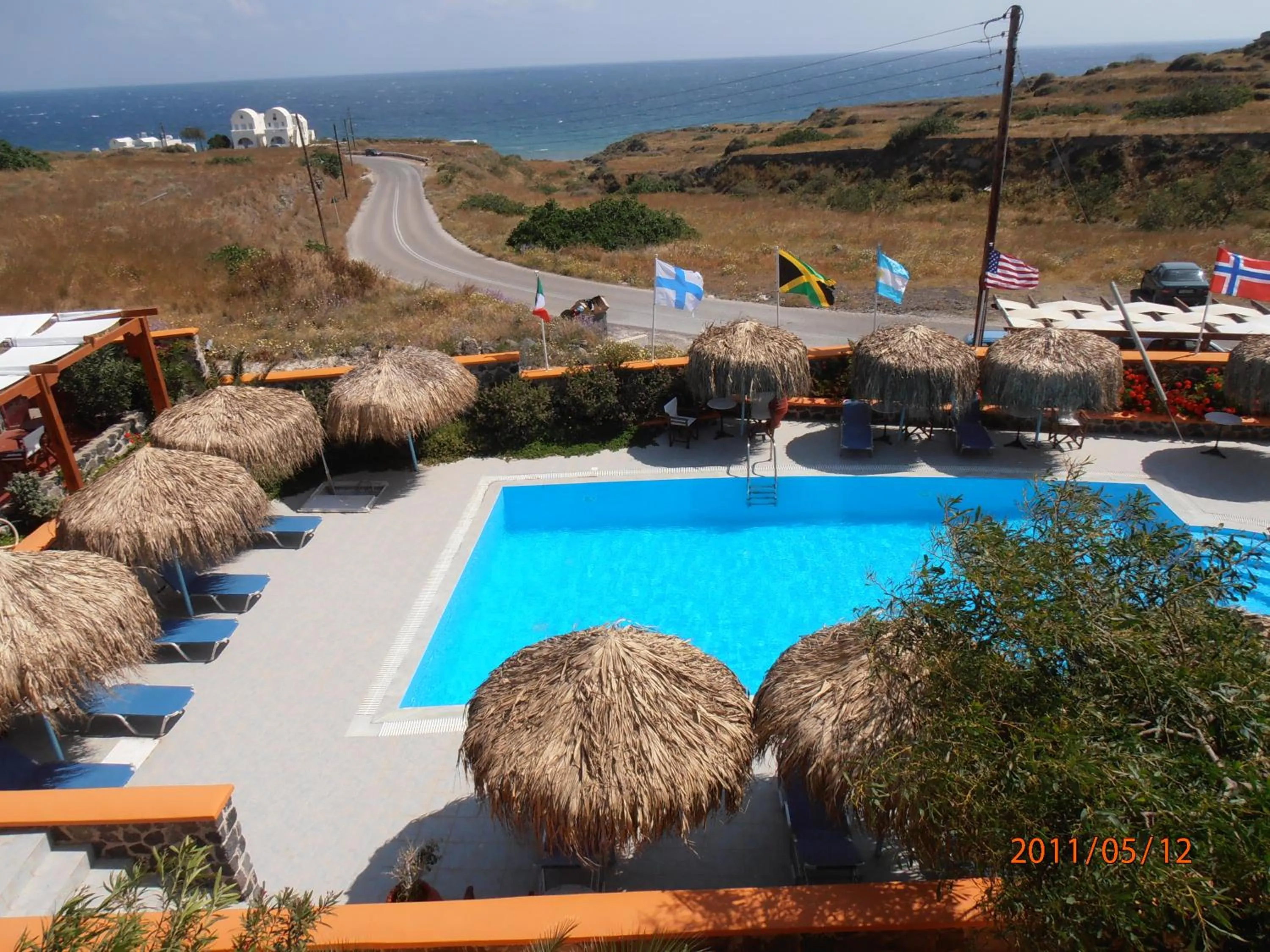 Pool view in Soulis Hotel