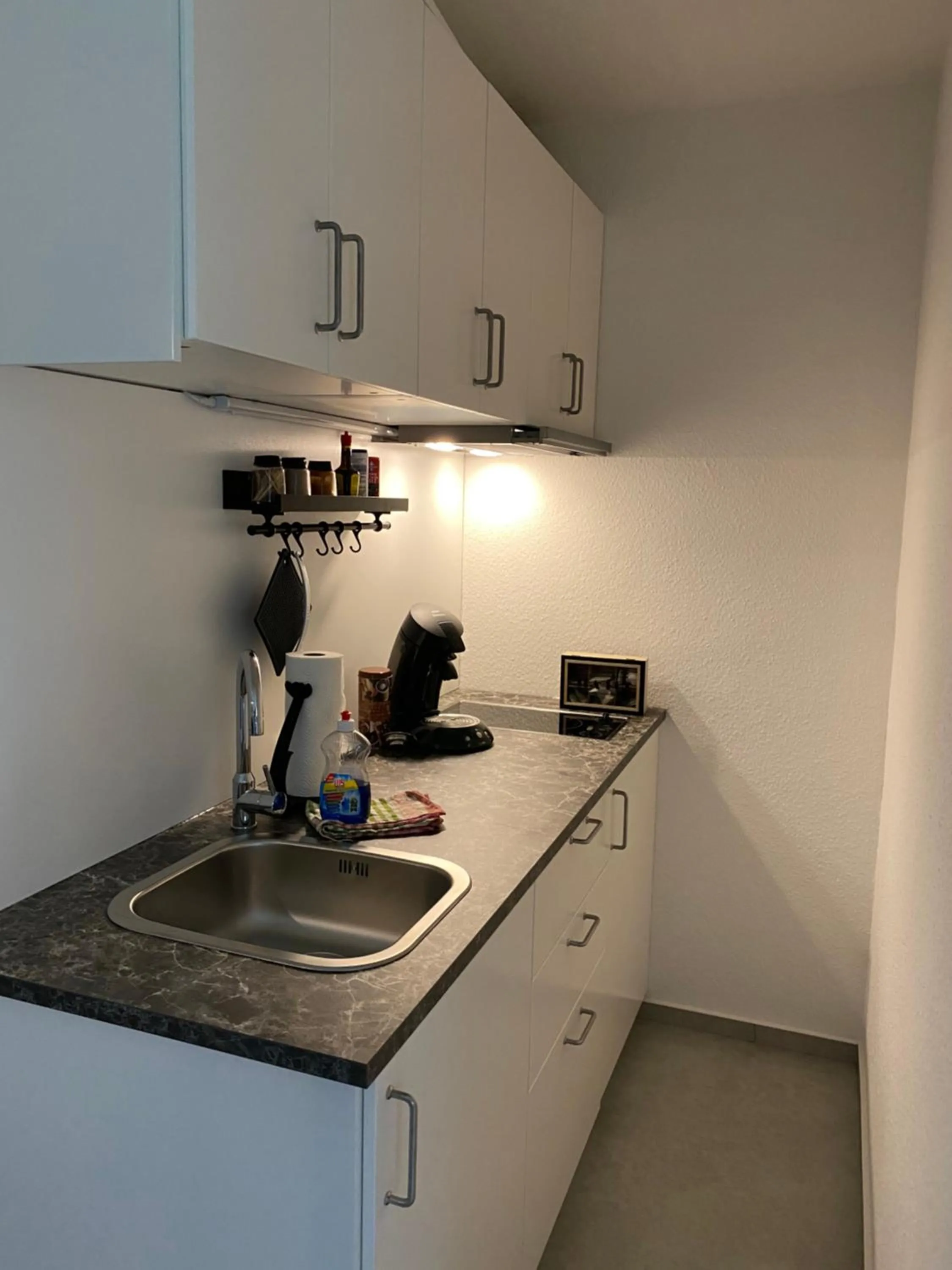 Kitchen or kitchenette in Ferienwohnung Schneewittchen