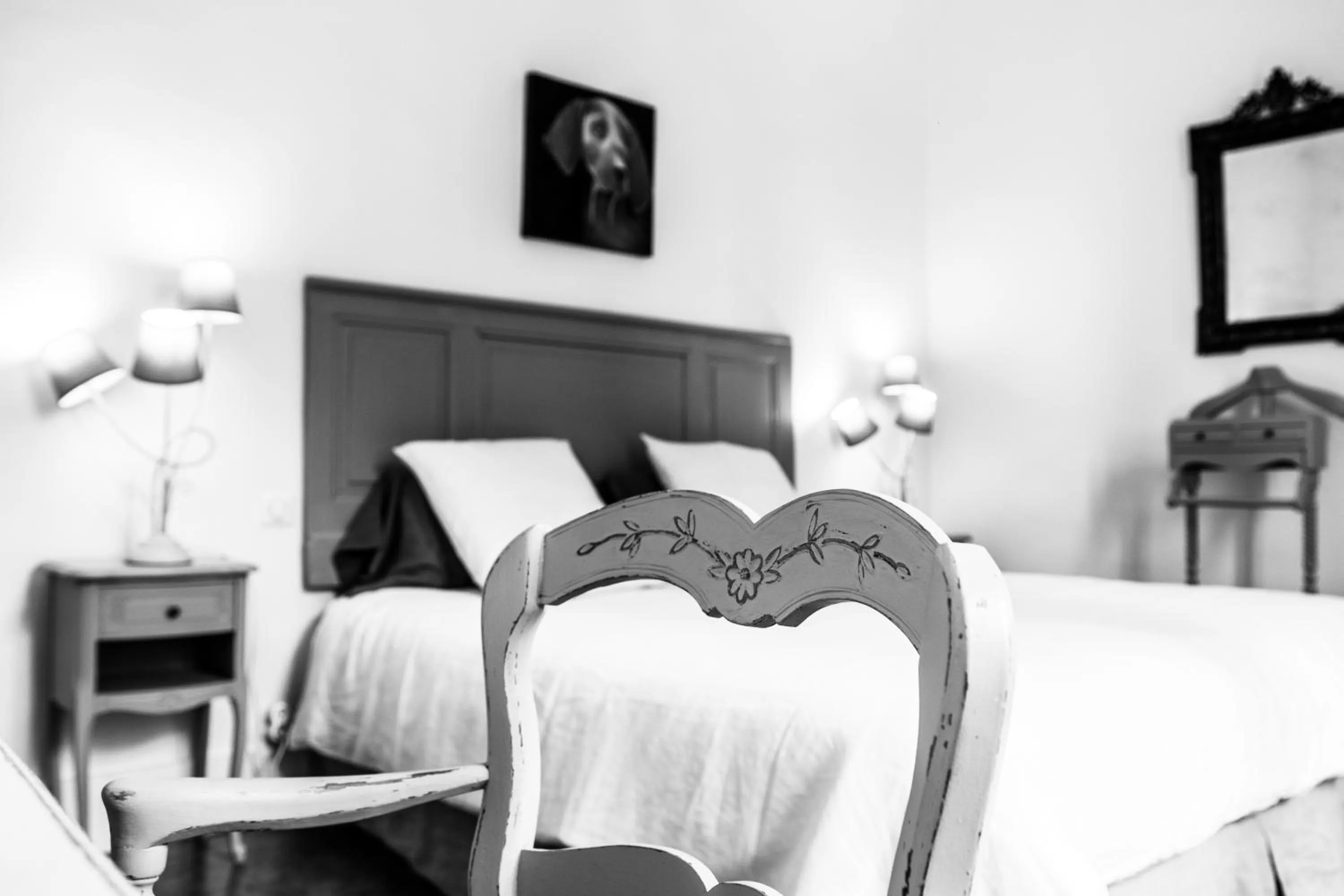 Decorative detail, Bed in Le Jardin de Mazan