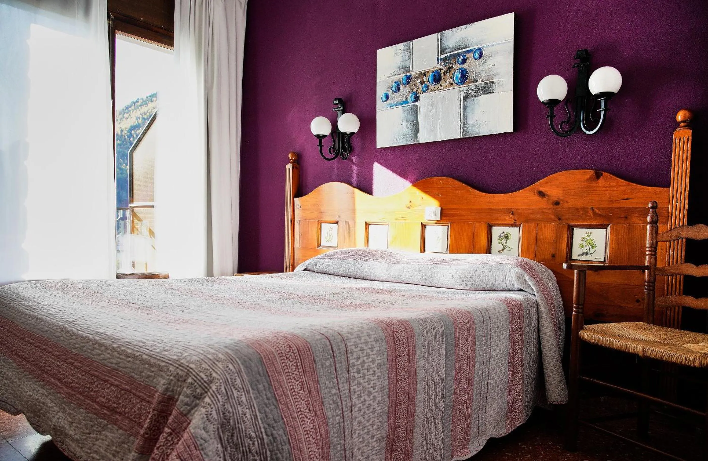 Bed in Hotel La Burna Panoràmic