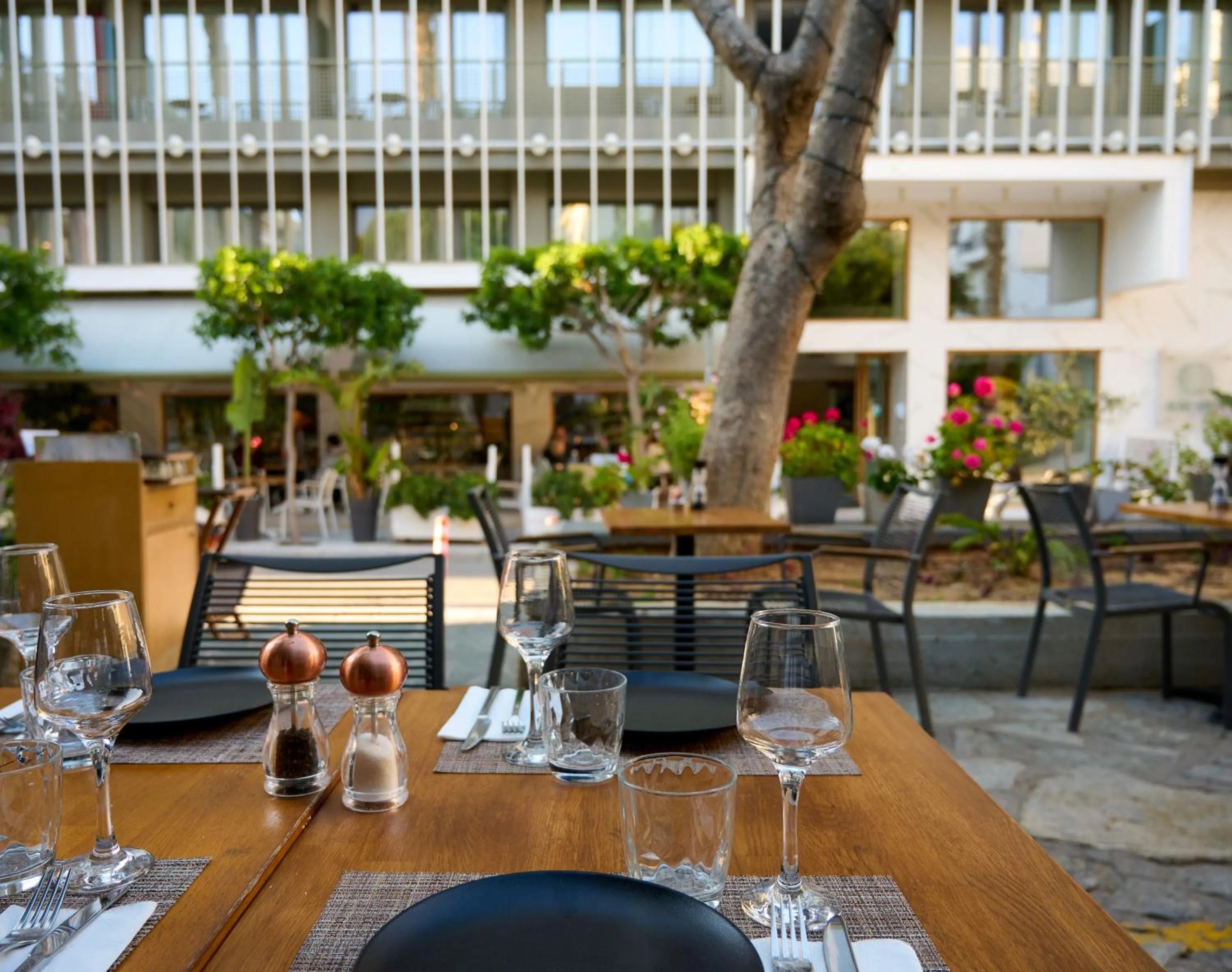 Restaurant/places to eat in Olive Green Hotel