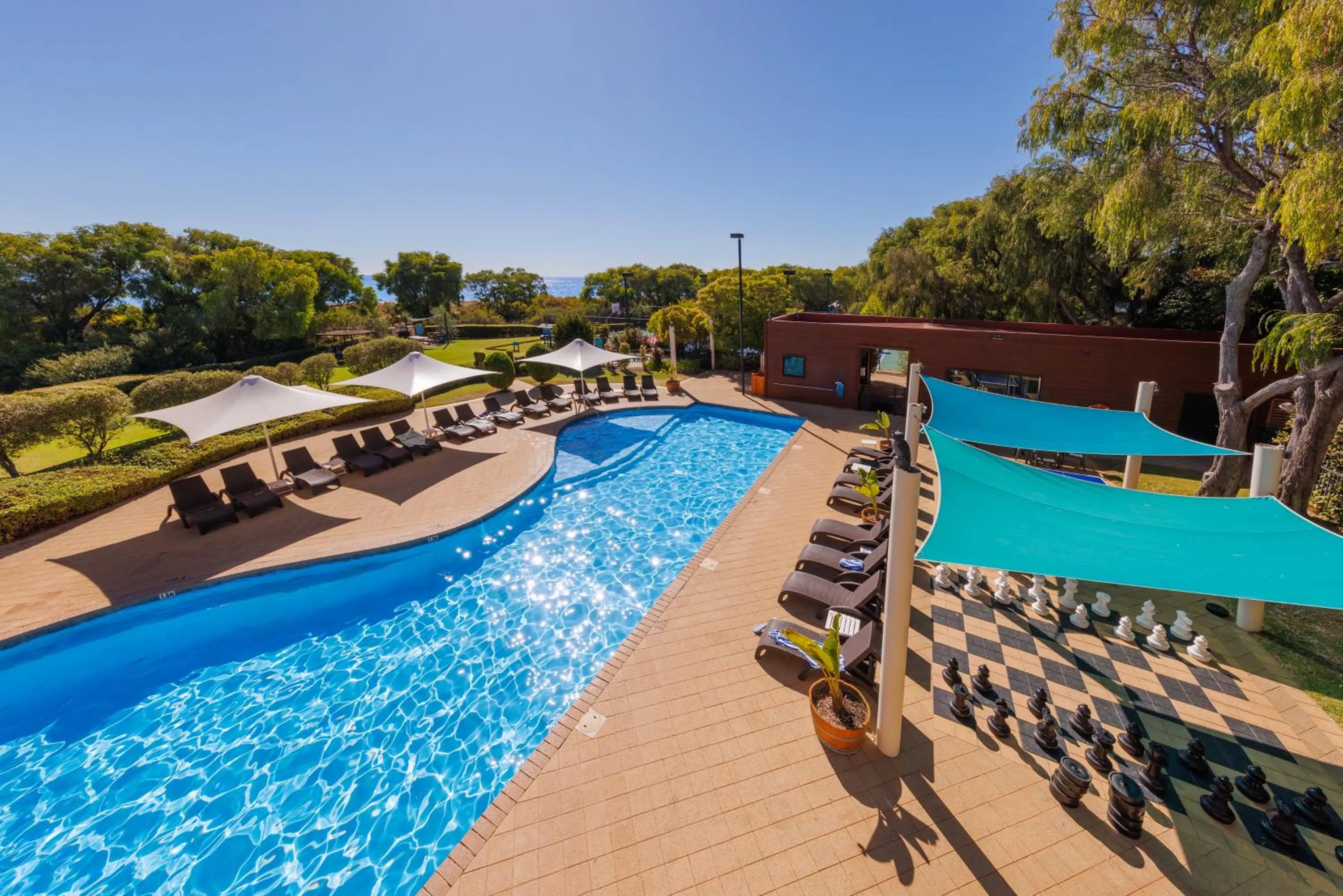 Pool view in Club Wyndham Dunsborough, Trademark Collection by Wyndham
