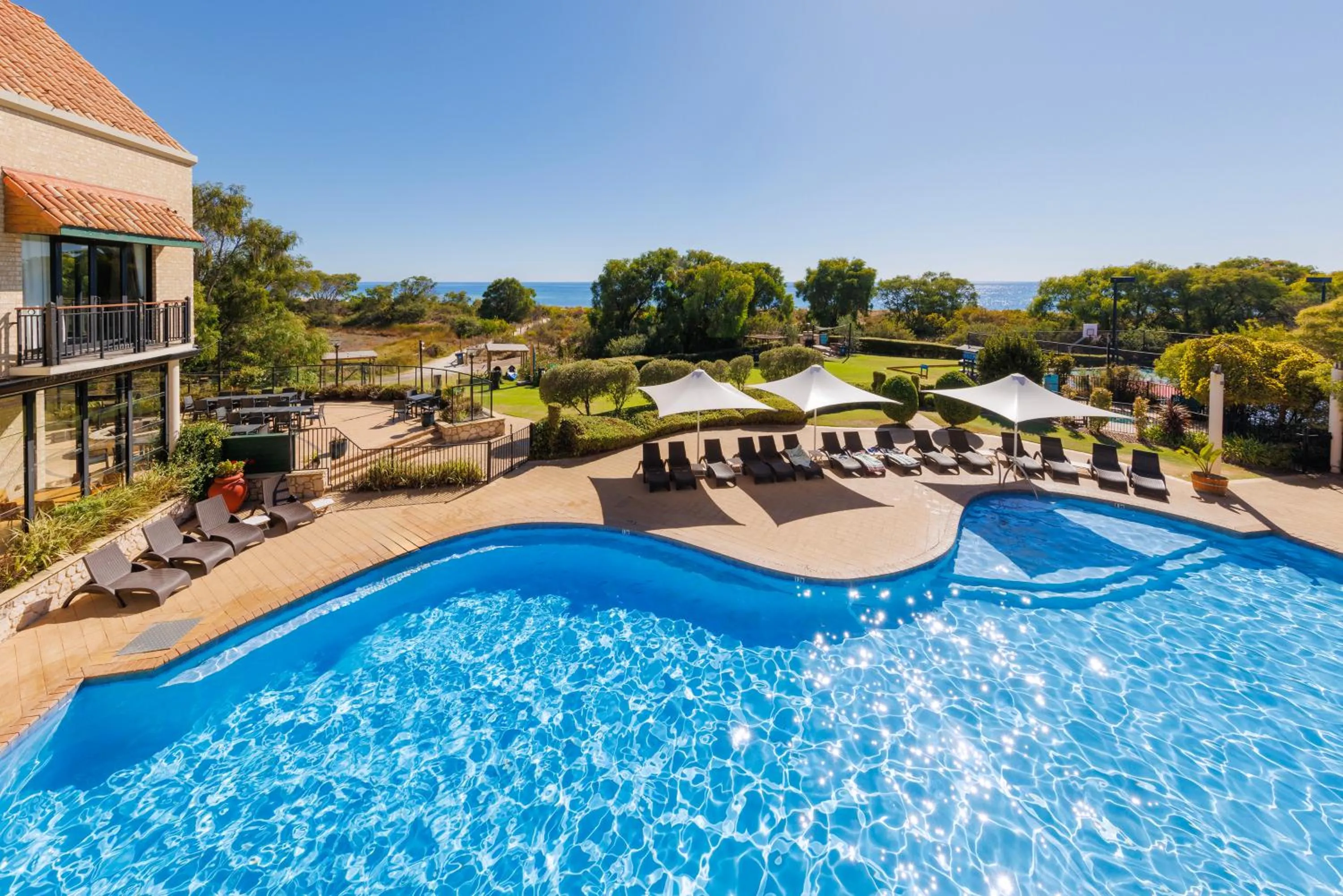 Pool view in Club Wyndham Dunsborough, Trademark Collection by Wyndham
