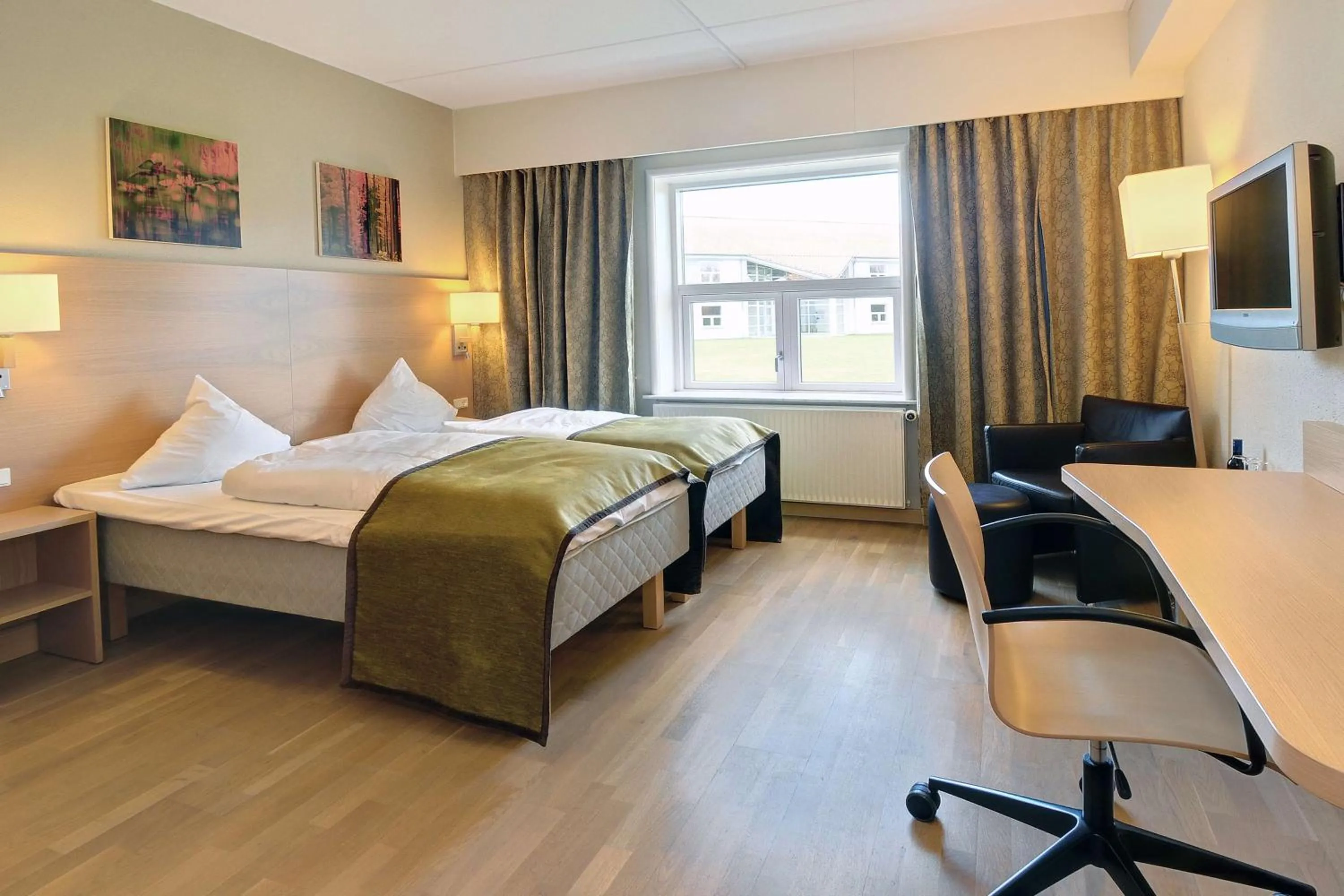 Bedroom, Bed in Scandic Sønderborg