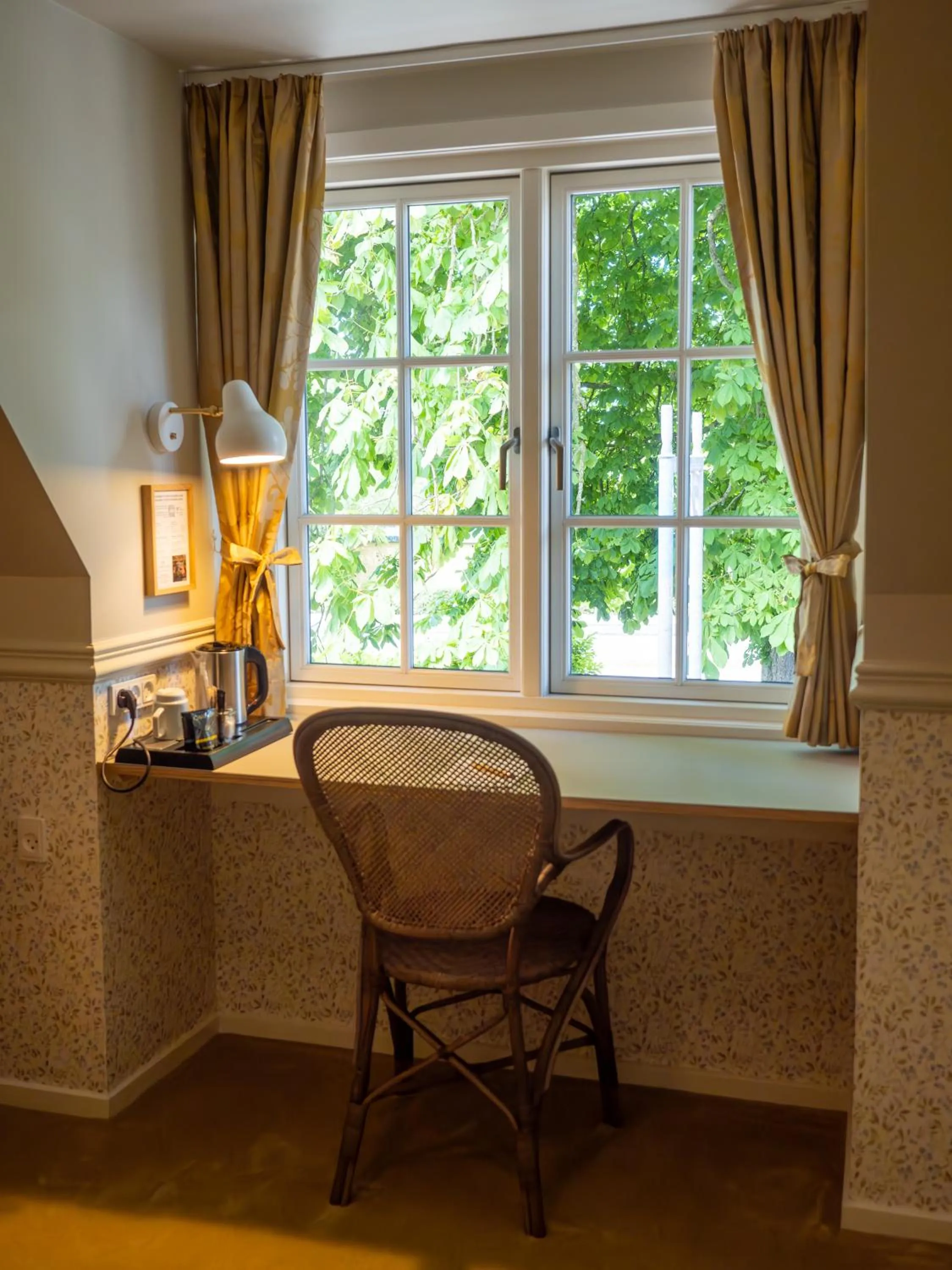 Garden view in Hotel Knudsens Gaard