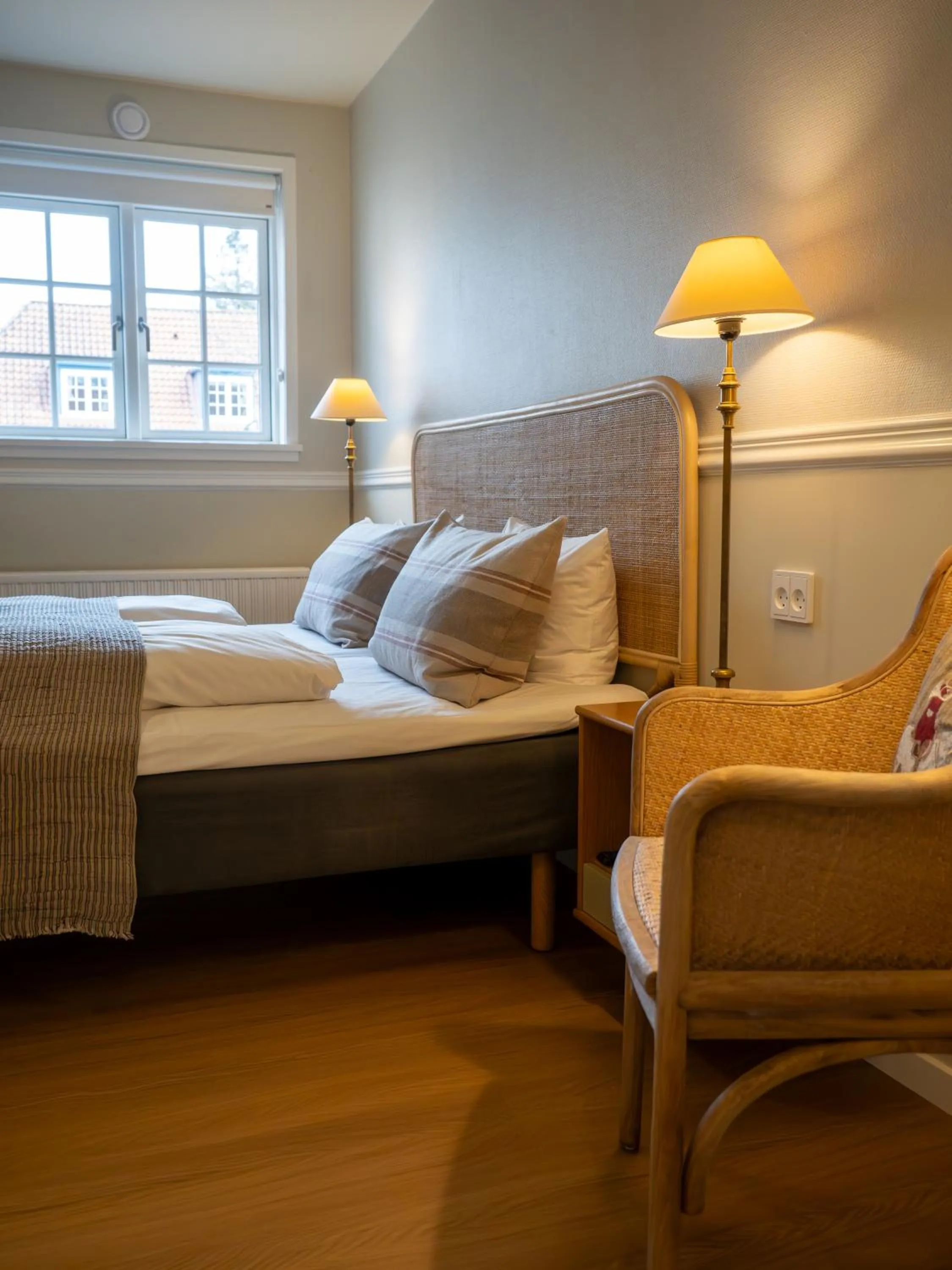 Bed in Hotel Knudsens Gaard