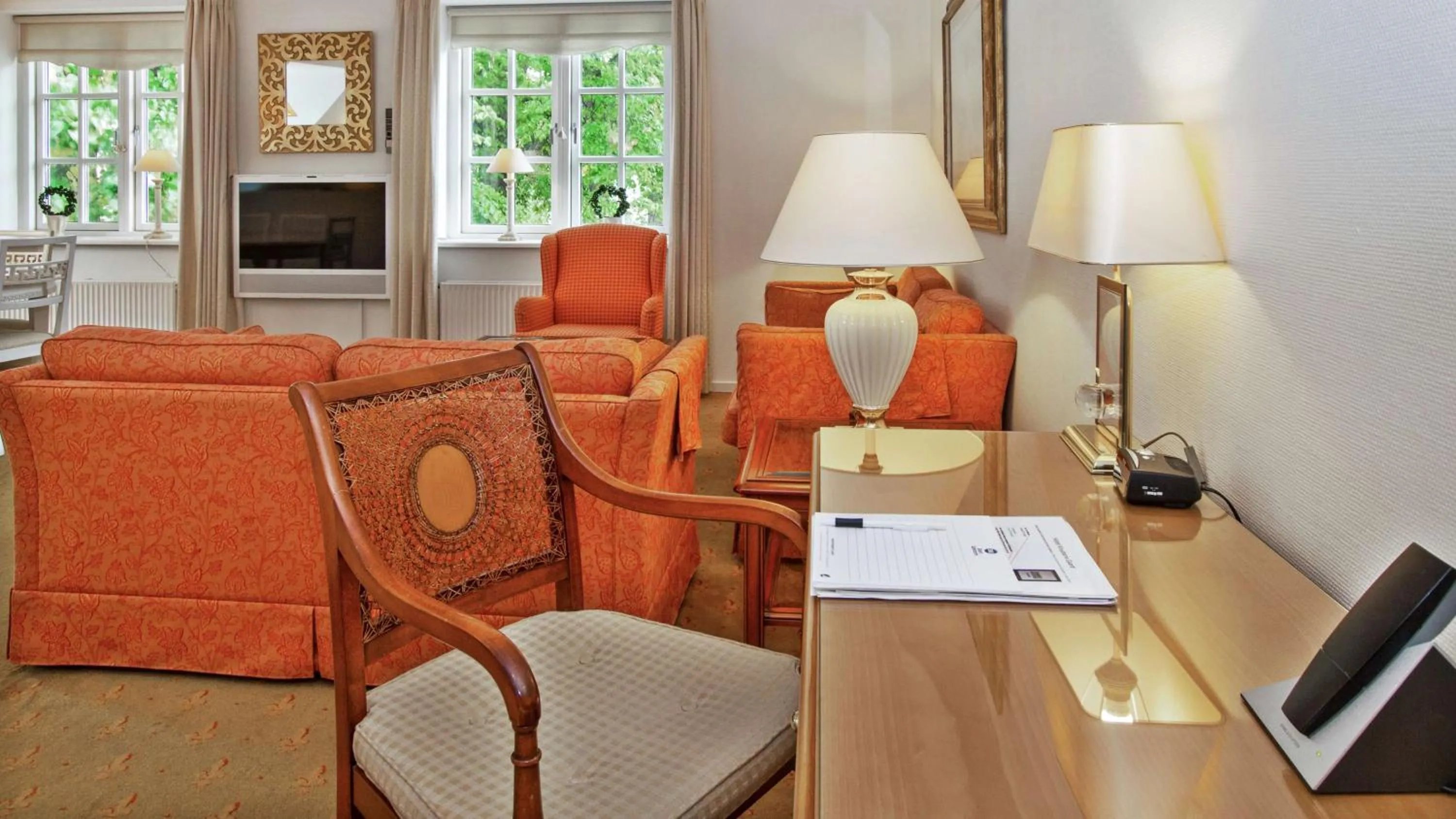 Living room in Hotel Knudsens Gaard