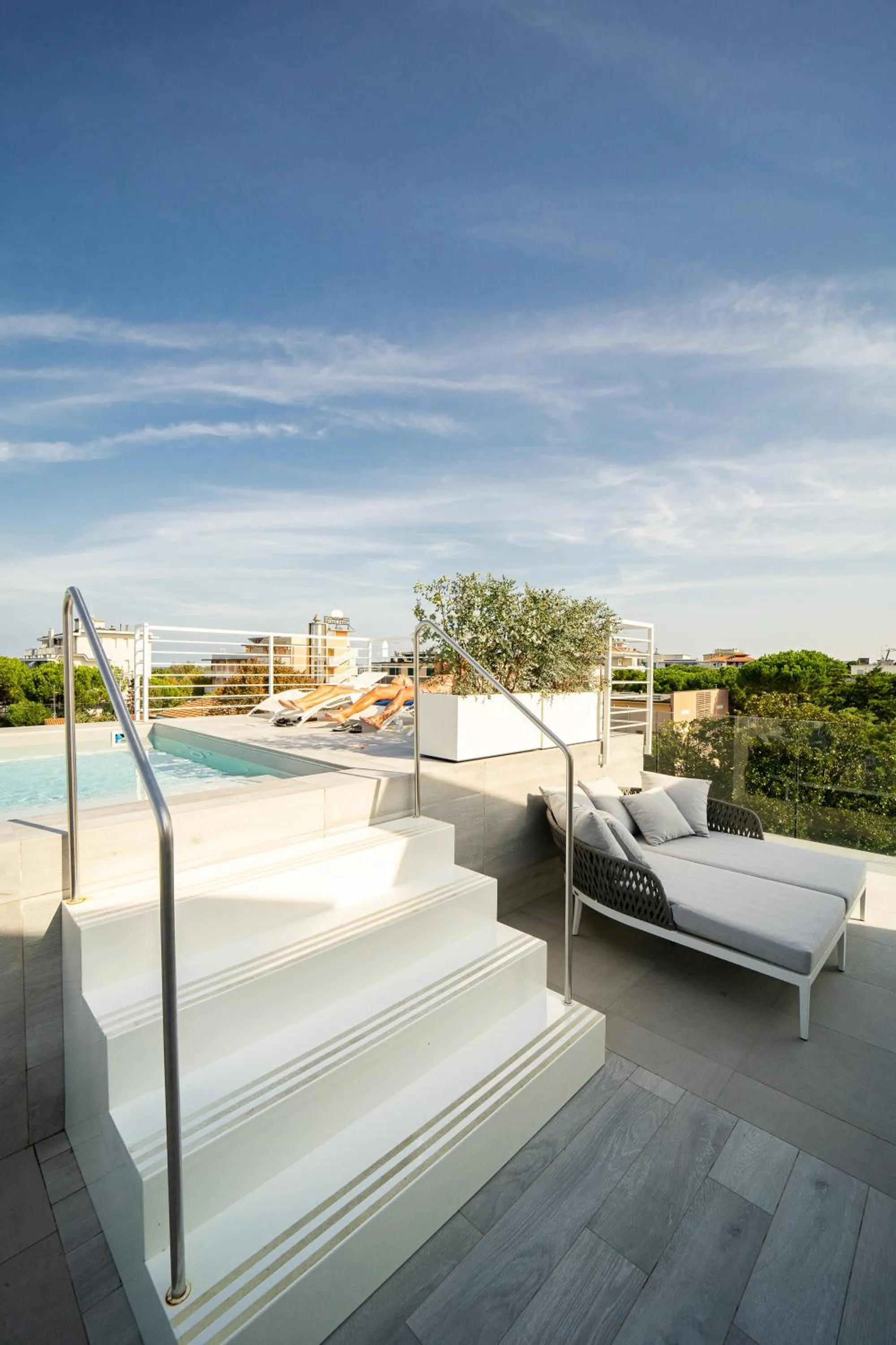 Pool view in Hotel Abc