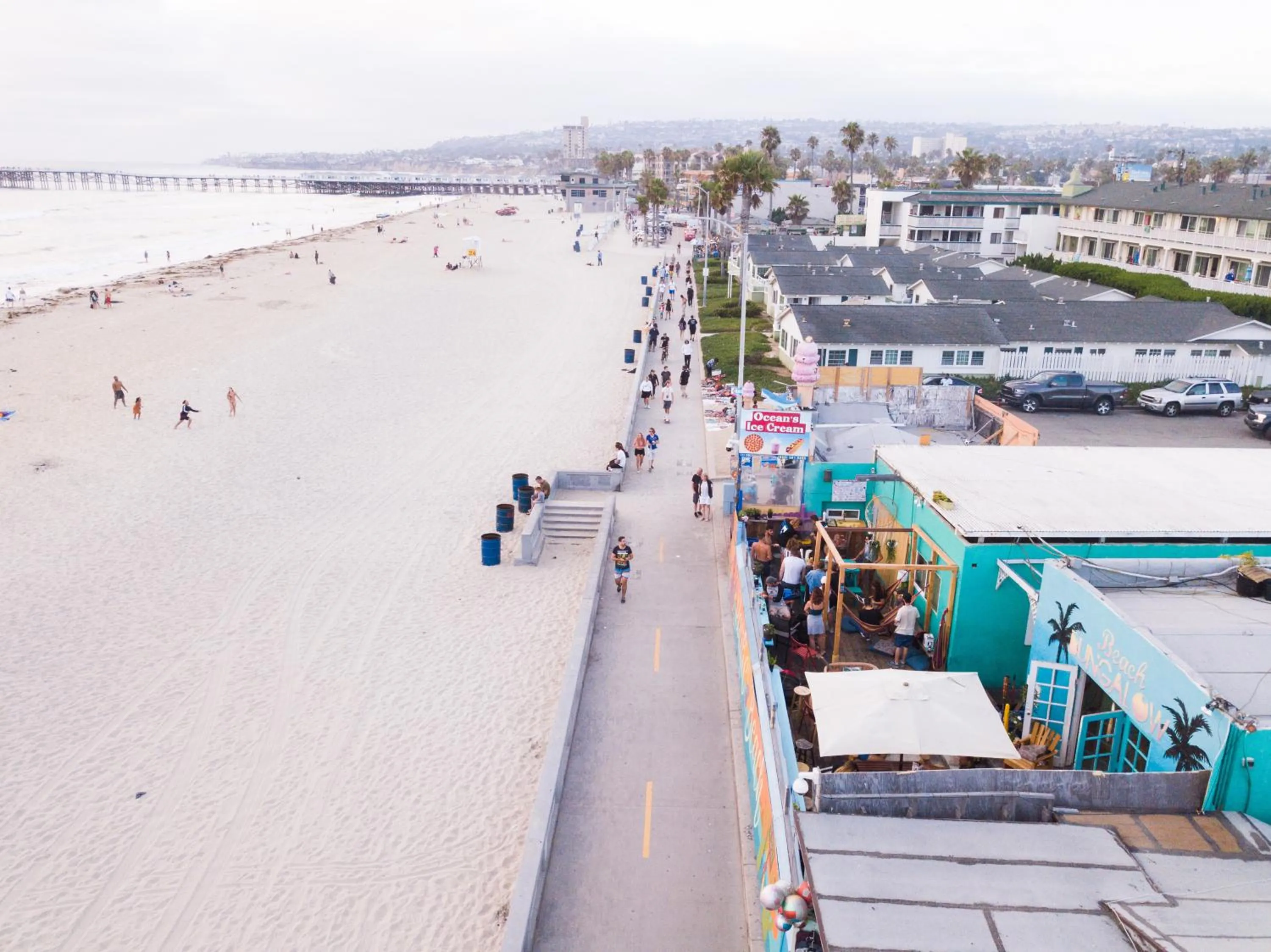 Bird's eye view in ITH San Diego Beach Bungalow Surf Hostel