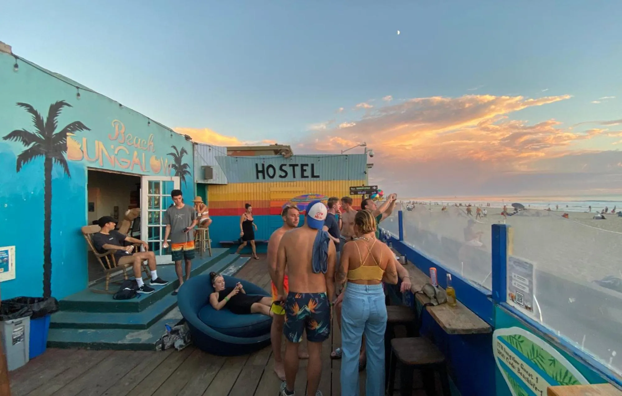 Patio in ITH San Diego Beach Bungalow Surf Hostel