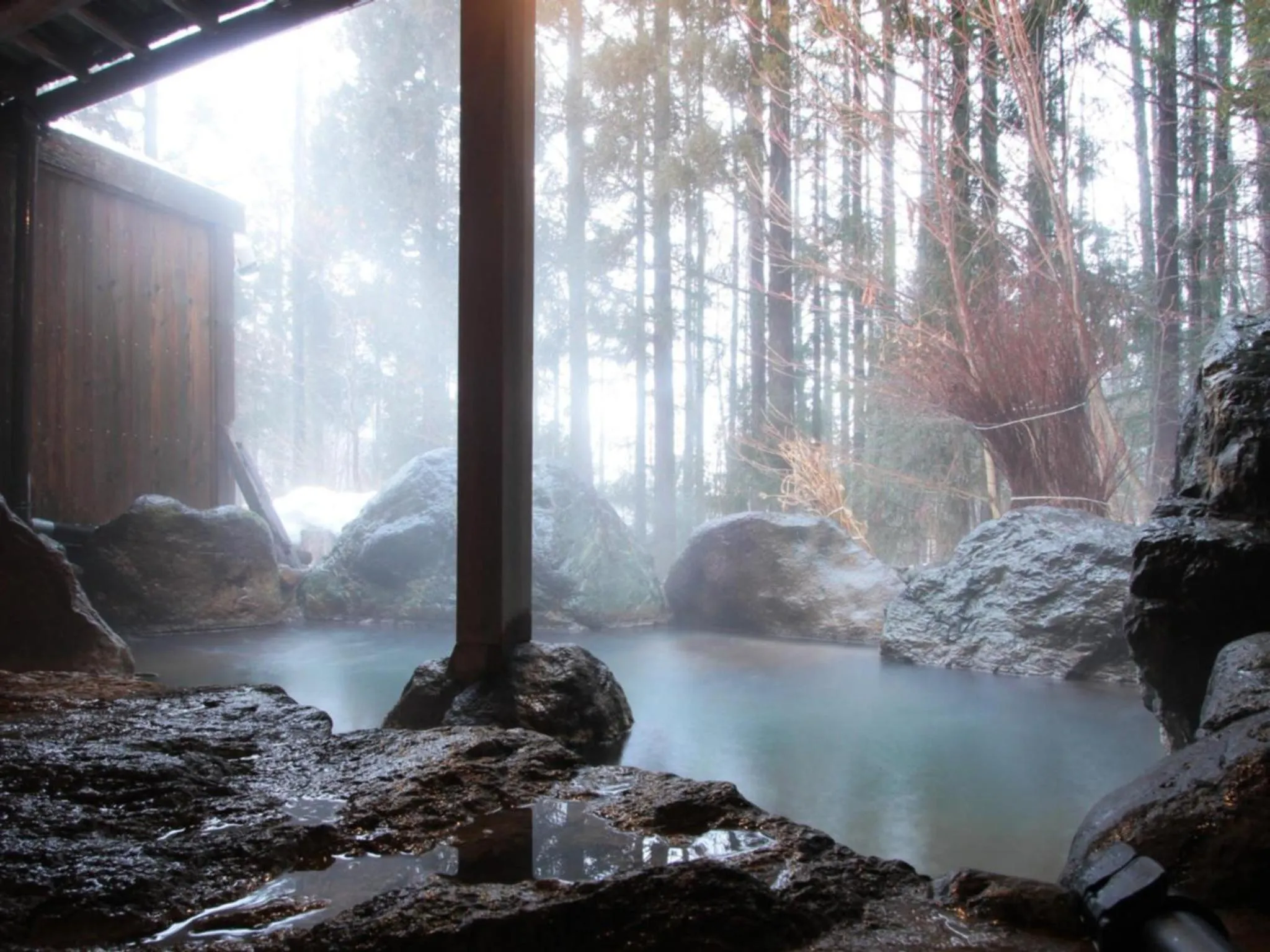 Hot Spring Bath in Yunohirakan