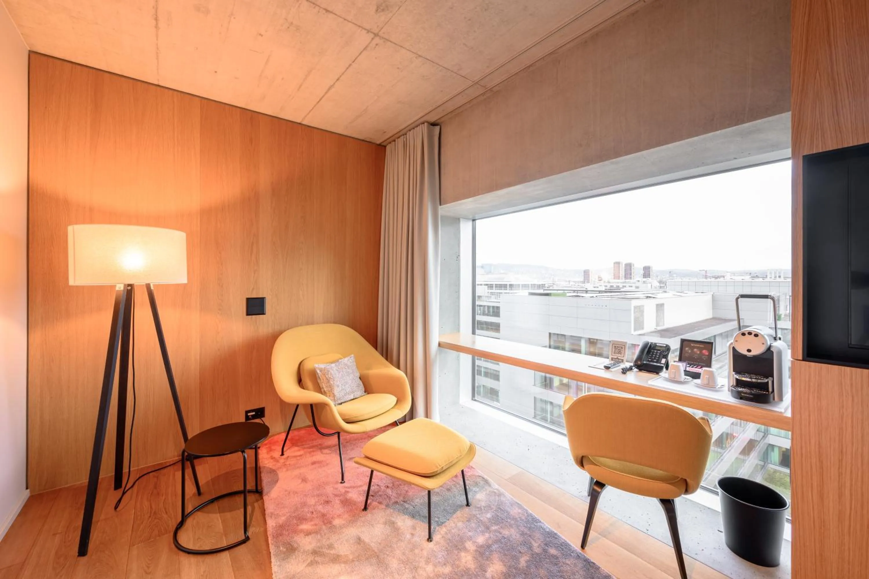 Seating area in Placid Hotel Design & Lifestyle Zurich