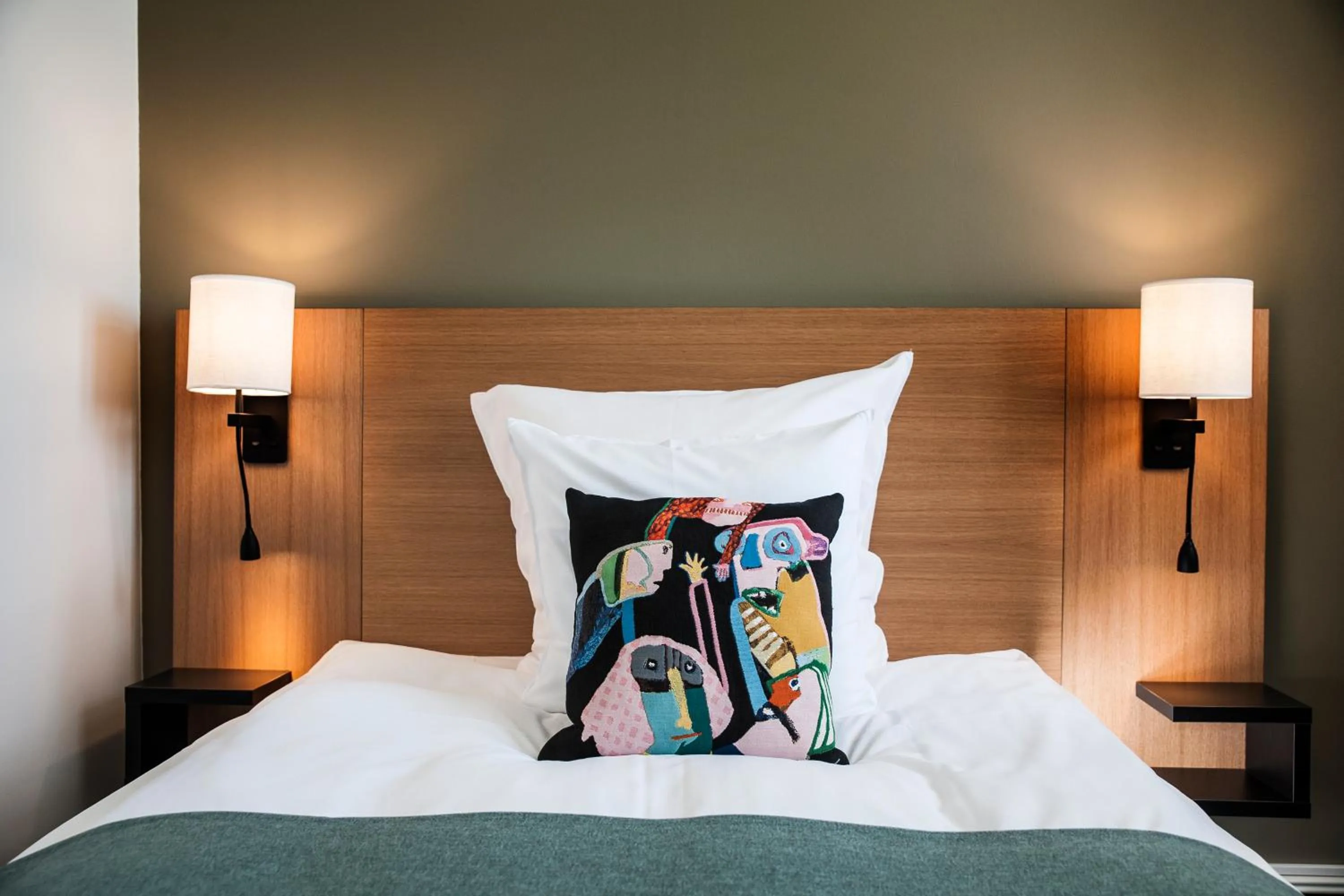 Bed in Hotel Koldingfjord