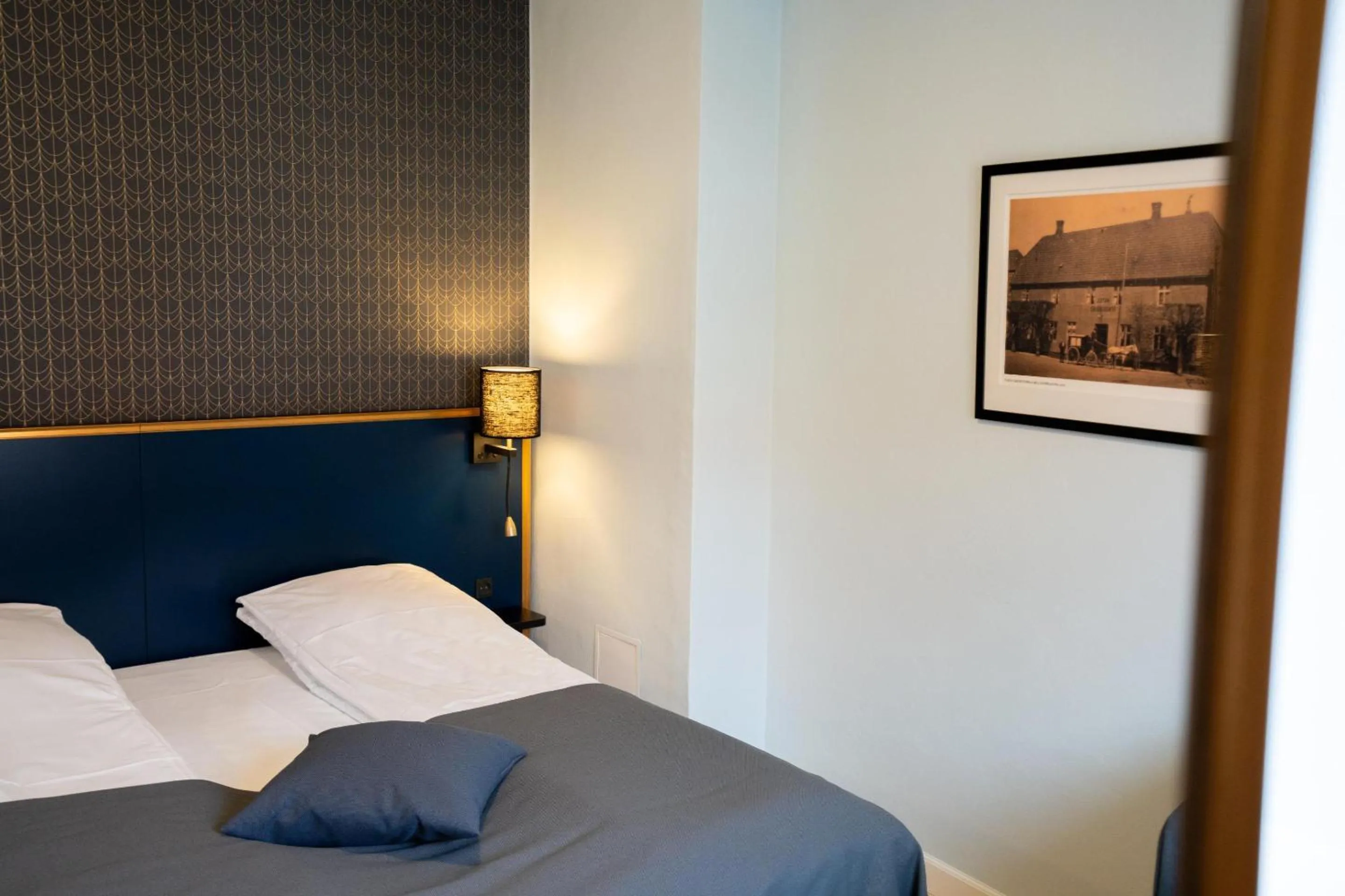 Bed in Hotel Ringkøbing