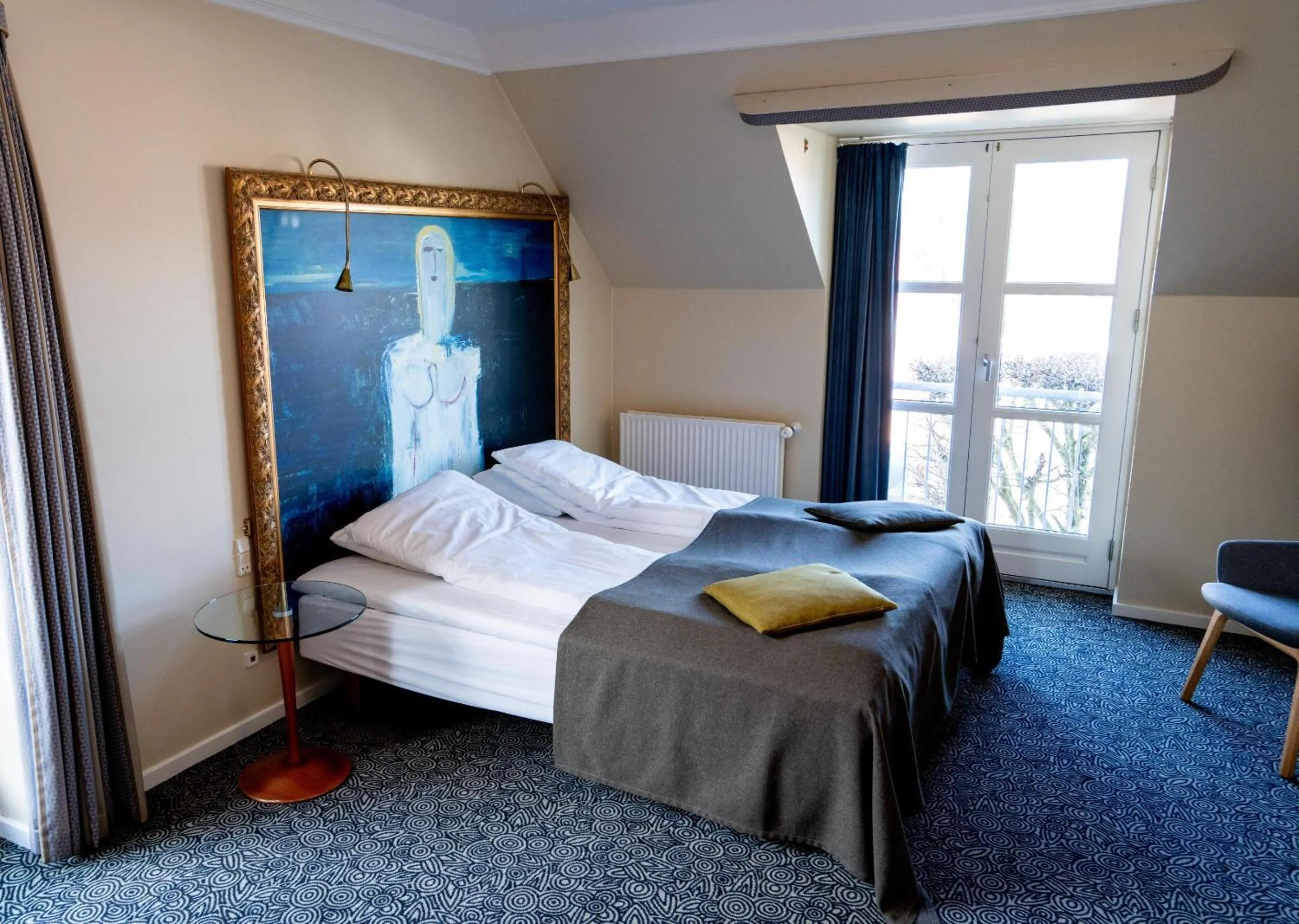 Bed in Hotel Ringkøbing