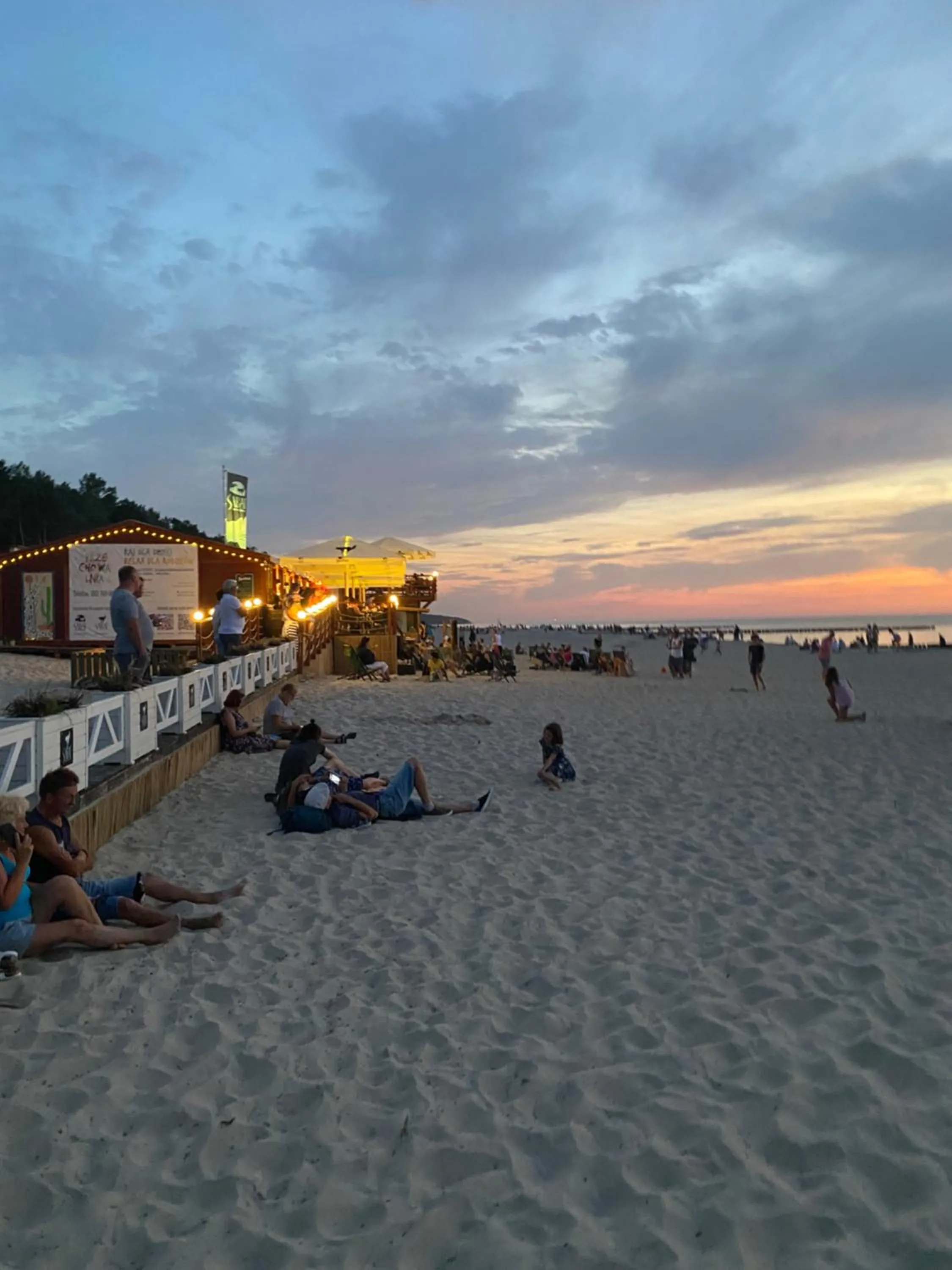 Sunset in VILLA MARE APARTAMENTY Tarasy Grill Parking POBIEROWO
