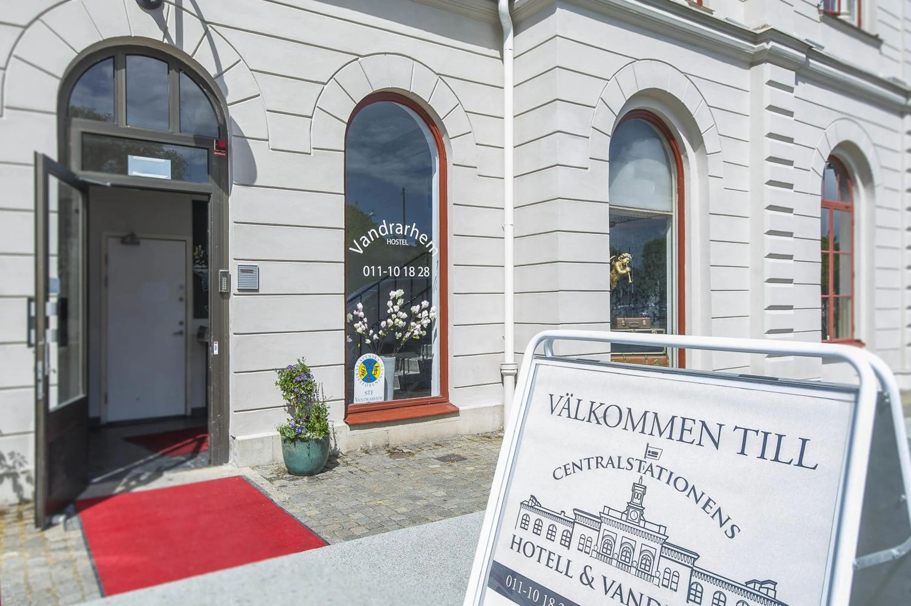 Facade/entrance in Centralstationens Vandrarhem