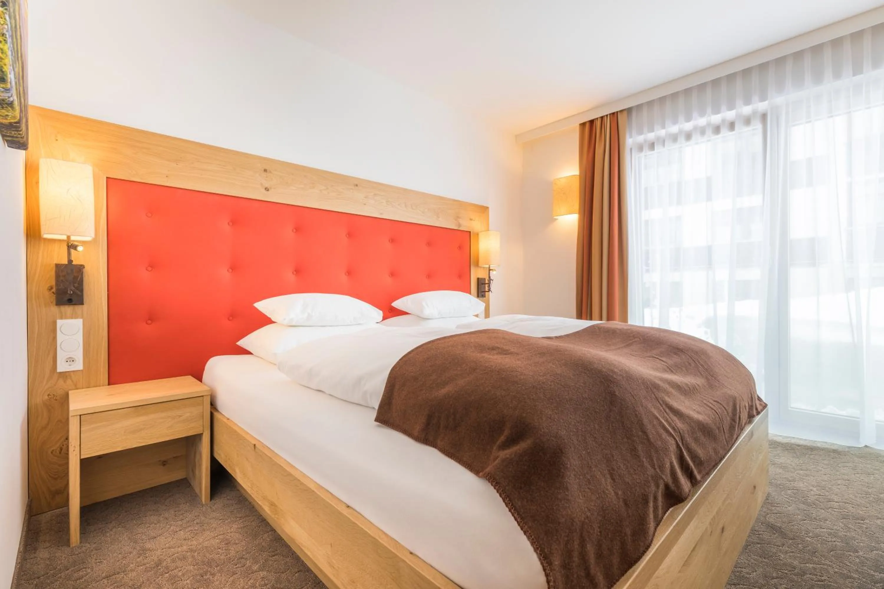 Bedroom, Bed in Hotel Alpenland