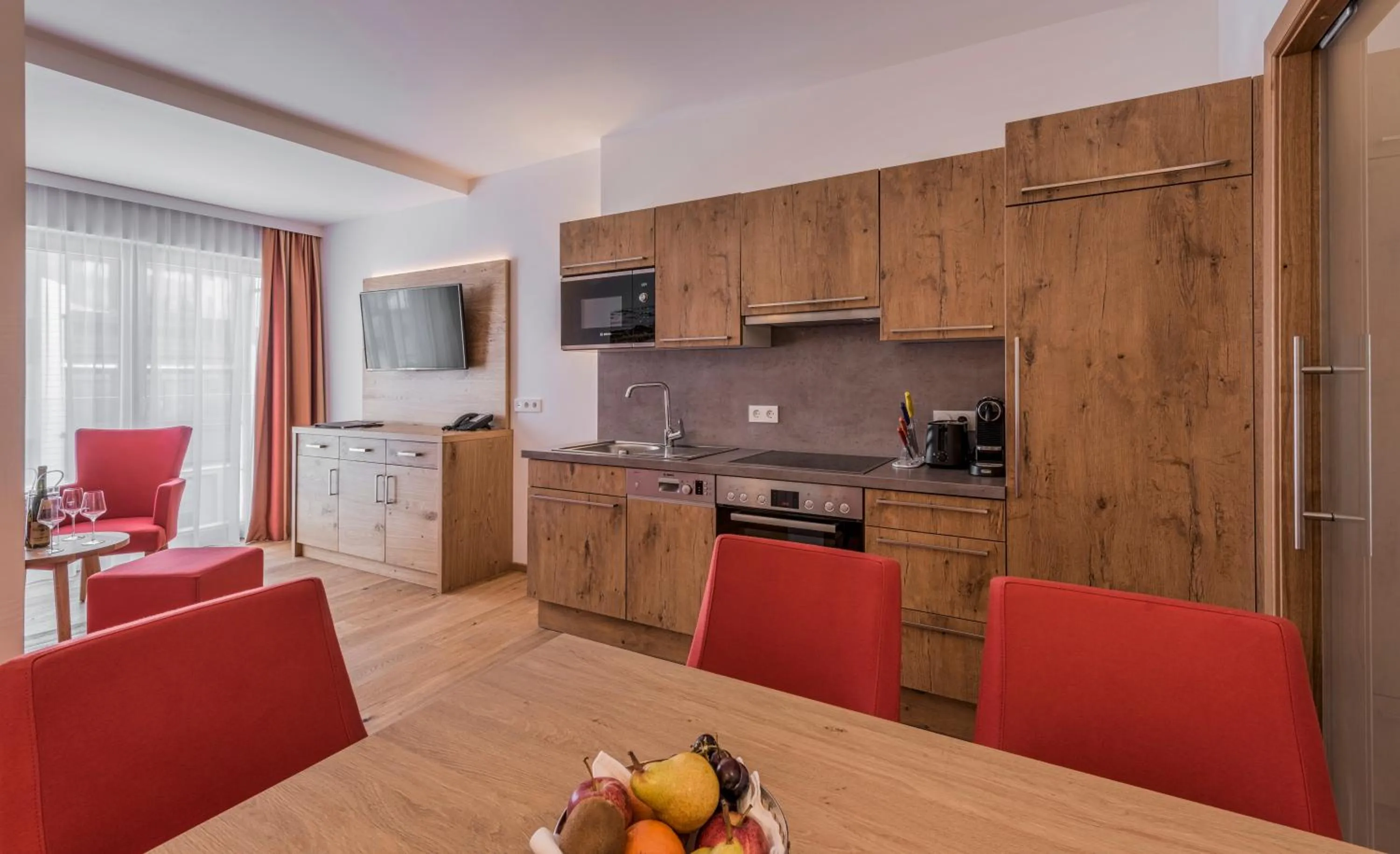 Kitchen or kitchenette in Hotel Alpenland