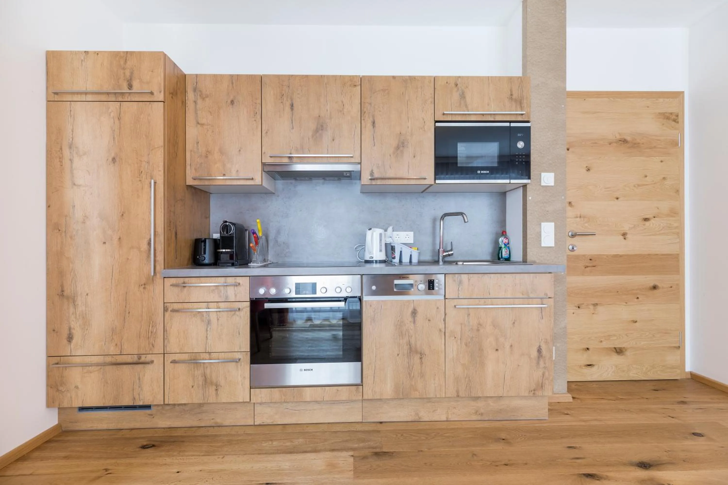 Kitchen or kitchenette in Hotel Alpenland