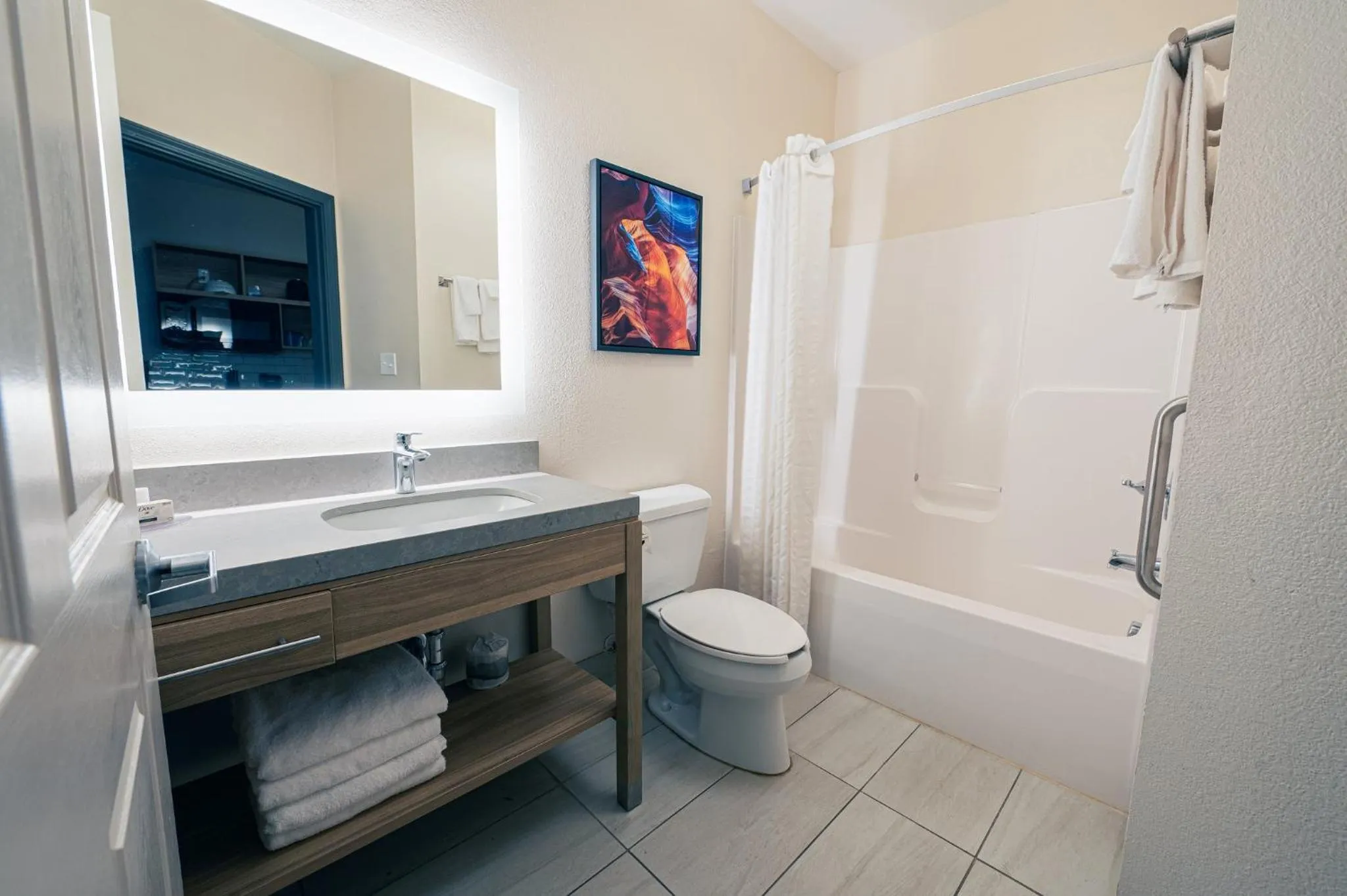 Bathroom in Candlewood Suites Merrillville by IHG