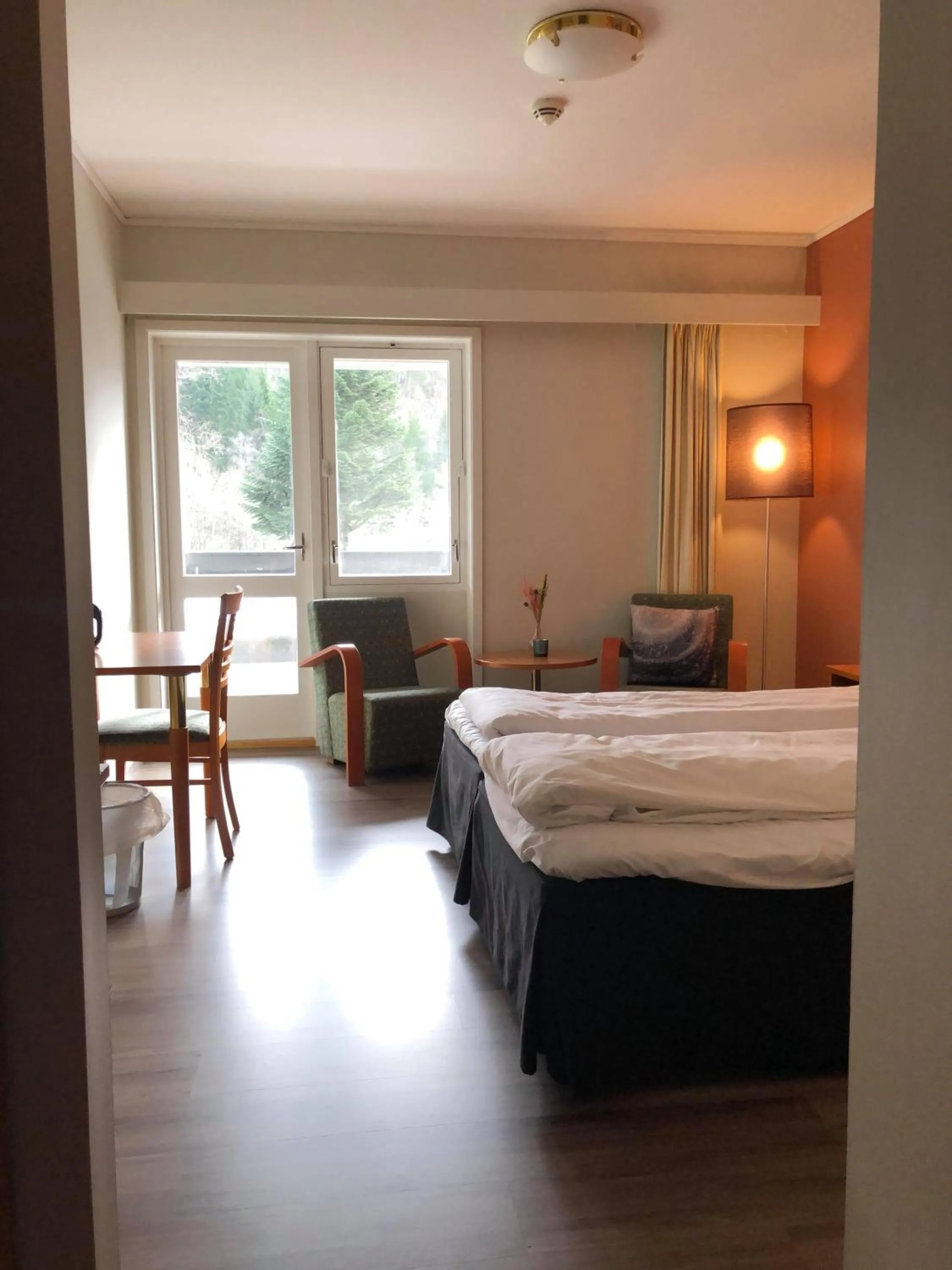 Bed in Utsikten Hotell Kvinesdal - Unike Hoteller