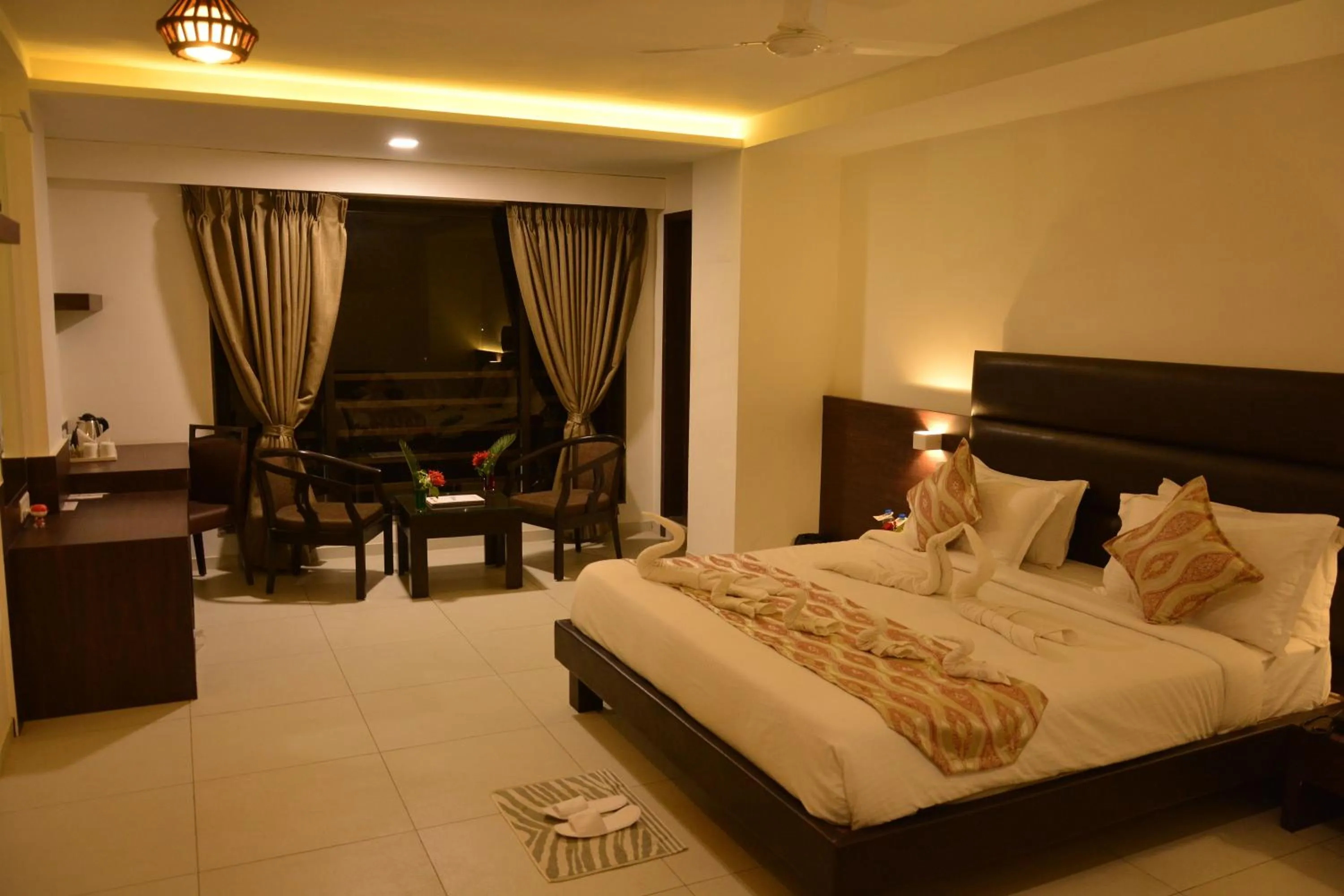 Bed in The Divine Resort Somnath
