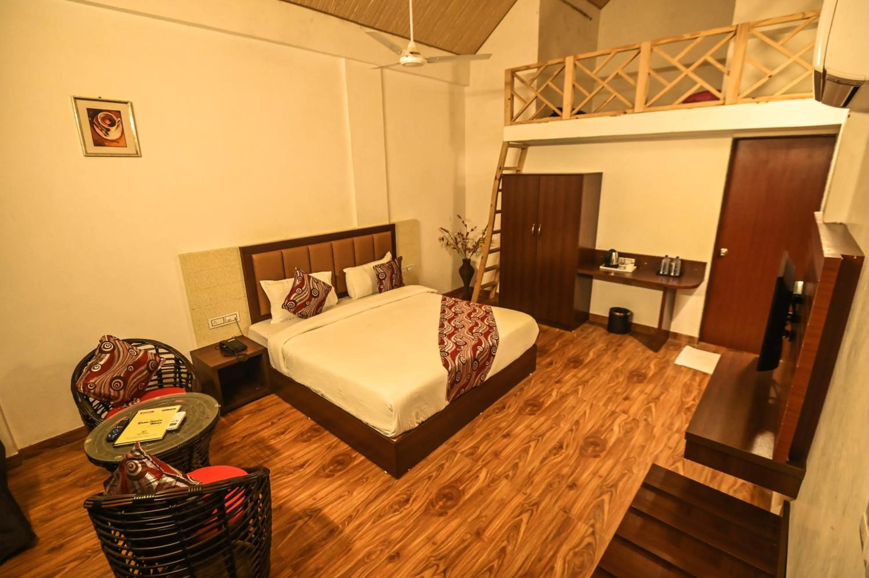 Bed in The Divine Resort Somnath