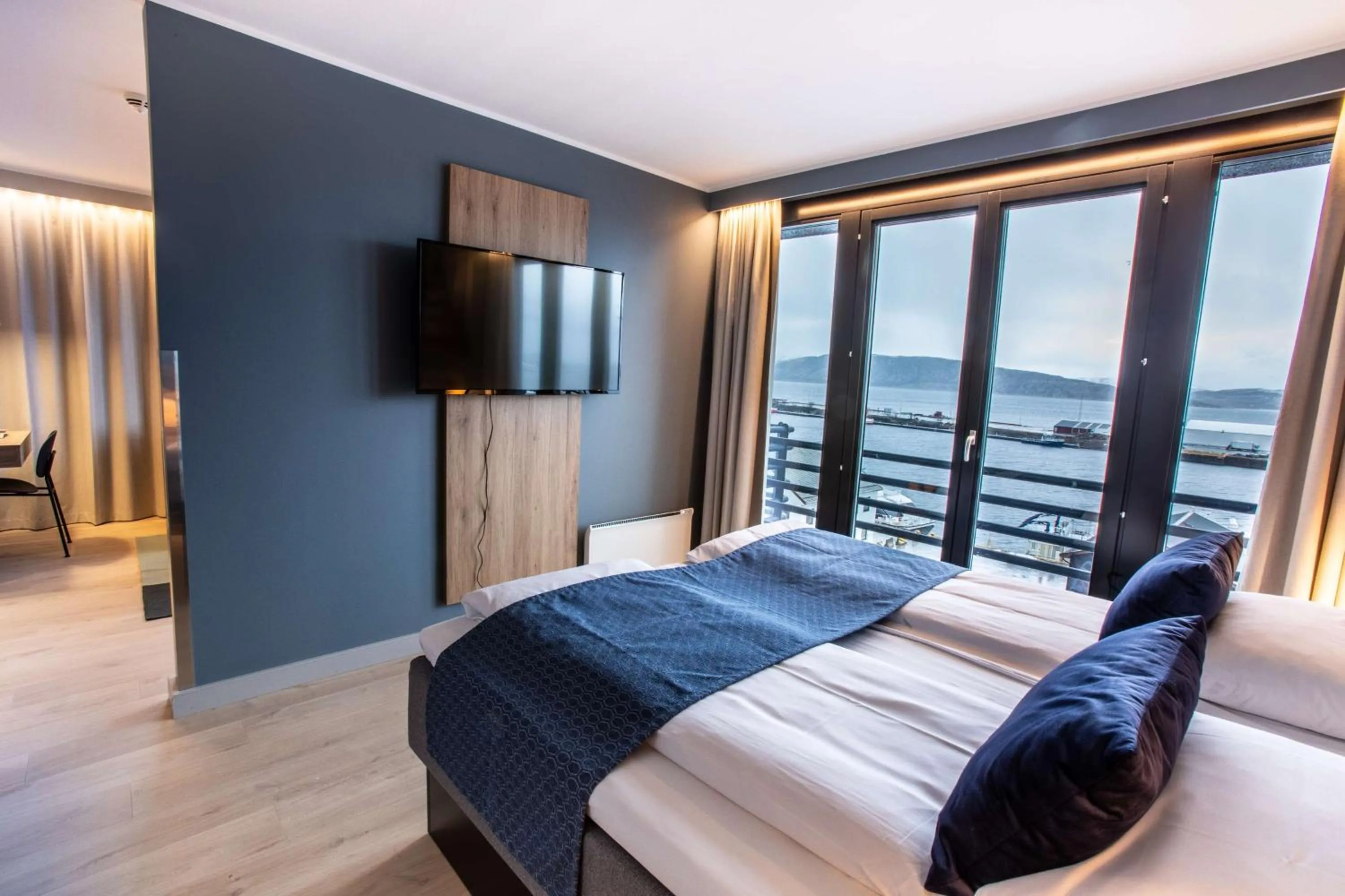 Bedroom, Bed in Scandic Syv Søstre