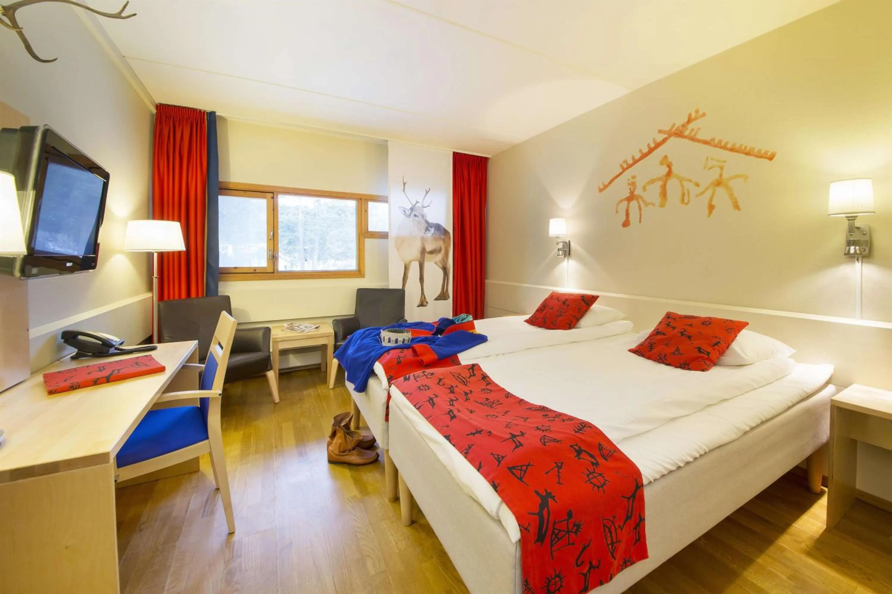 Photo of the whole room, Bed in Scandic Karasjok