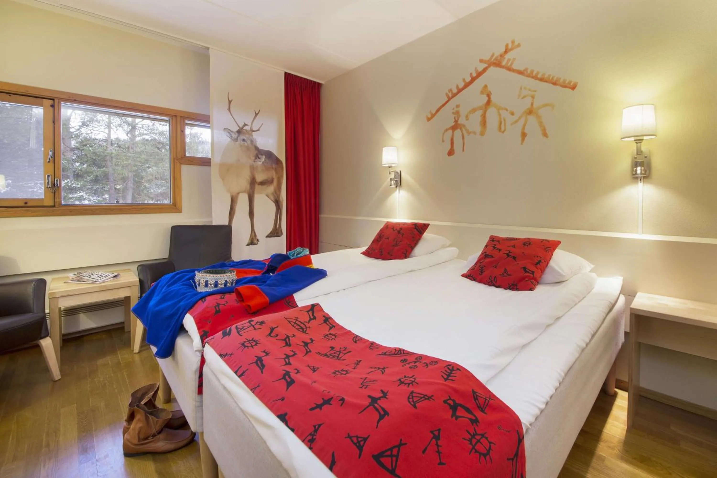 Photo of the whole room, Bed in Scandic Karasjok