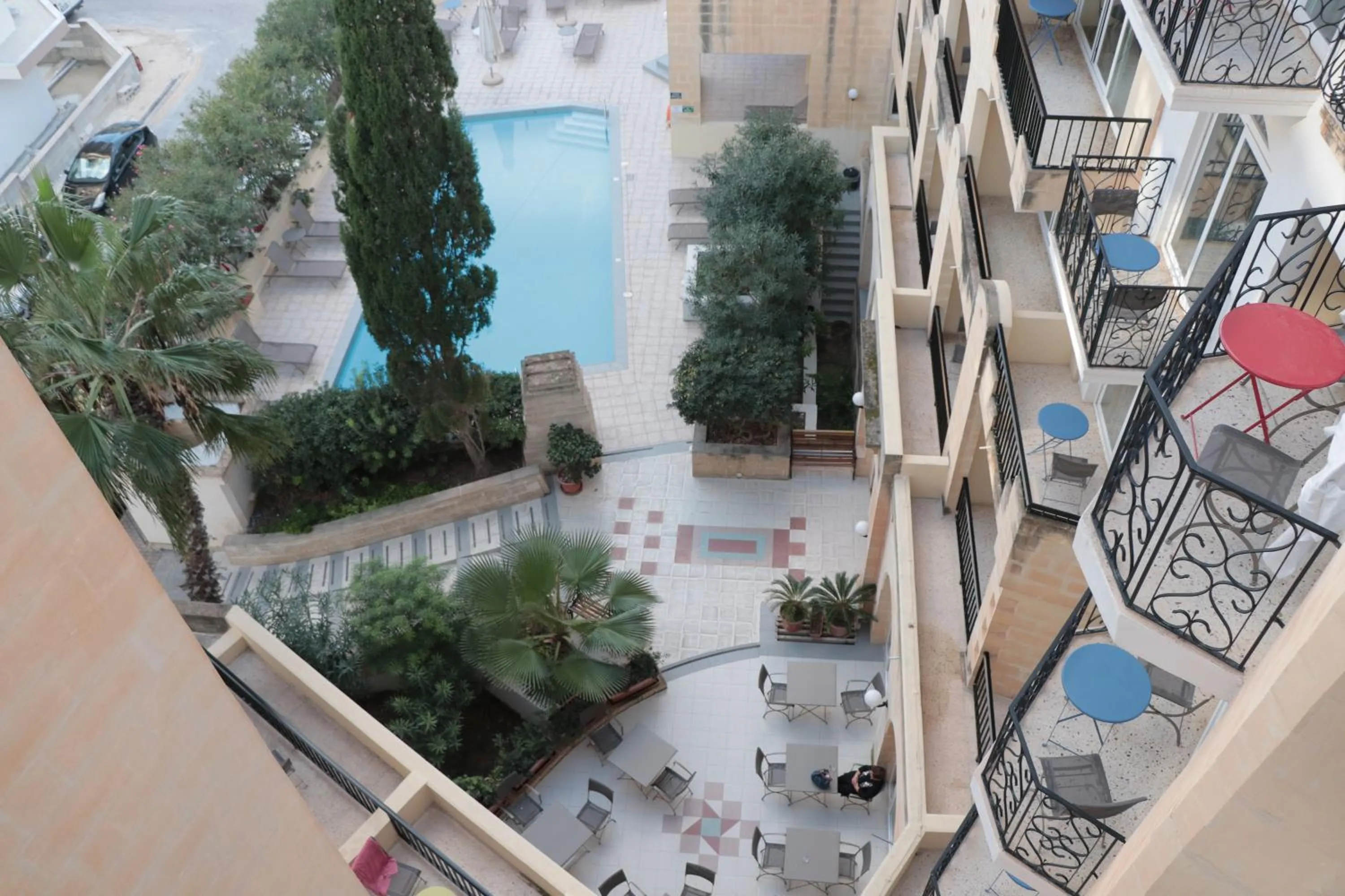 Bird's eye view in Il Palazzin Hotel