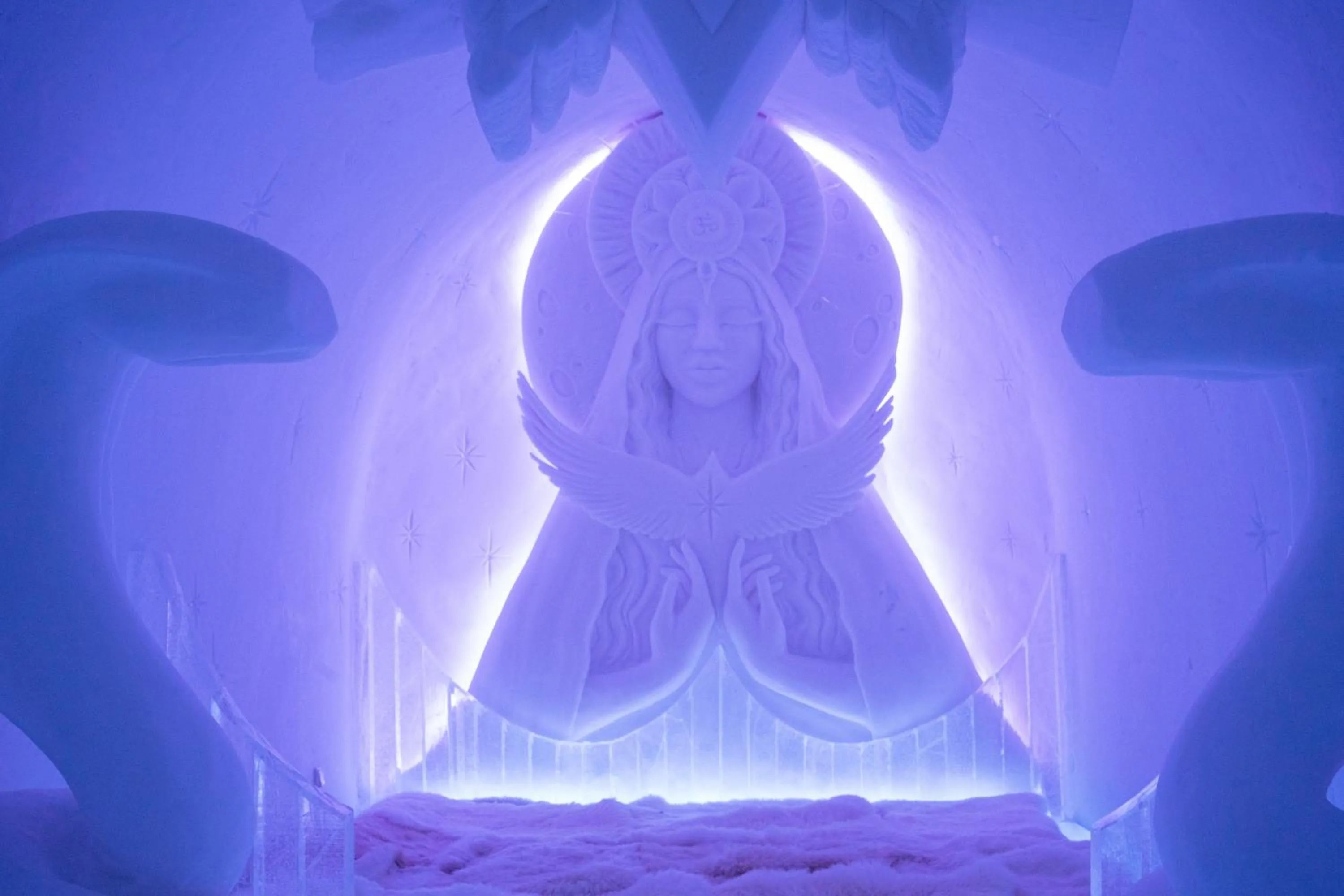 Bedroom in Sorrisniva Igloo Hotel