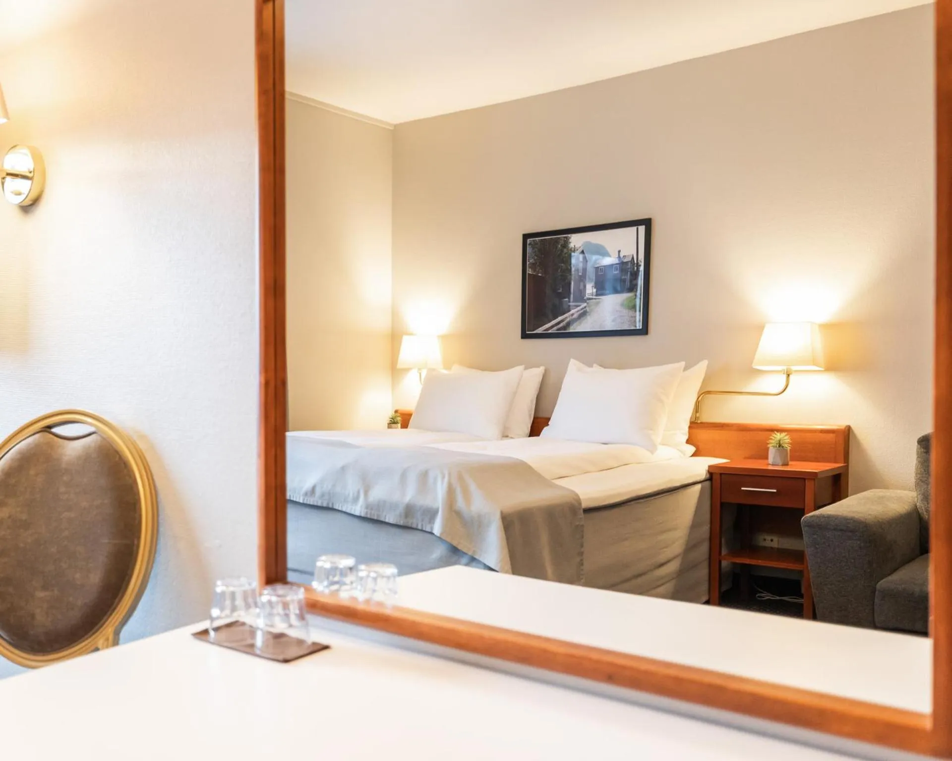 Bed in Frøken Skjolds Hotel Lyngengården