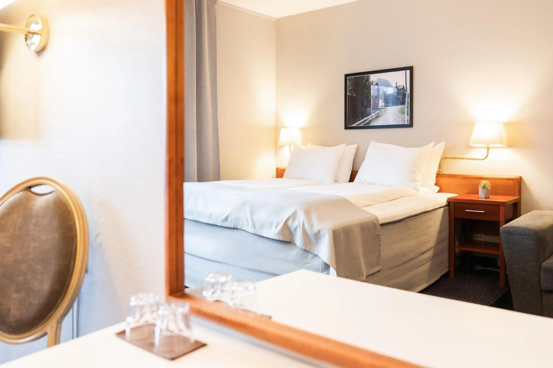 Bed in Frøken Skjolds Hotel Lyngengården