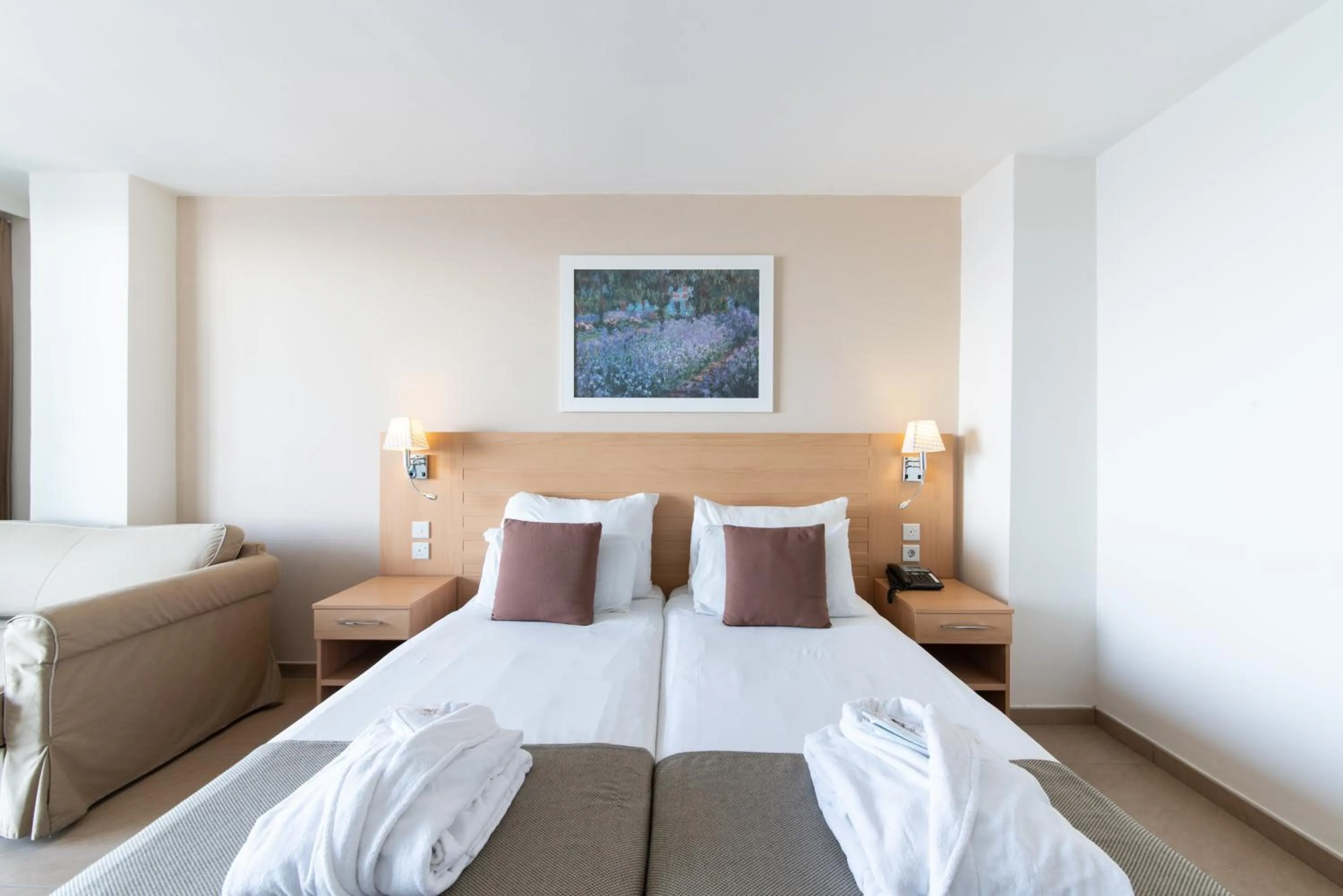 Bed in The Preluna Hotel