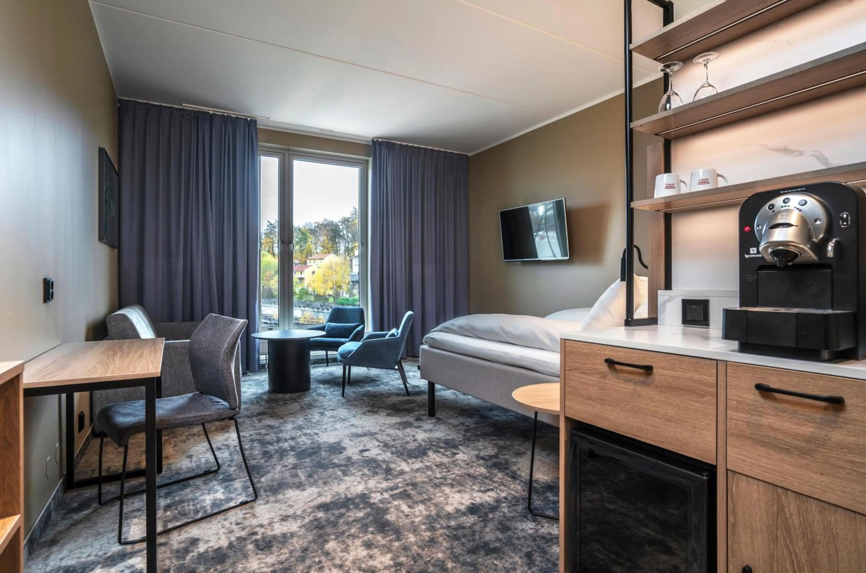 Coffee/tea facilities, Bed in Thon Partner Hotel Ullevaal Stadion