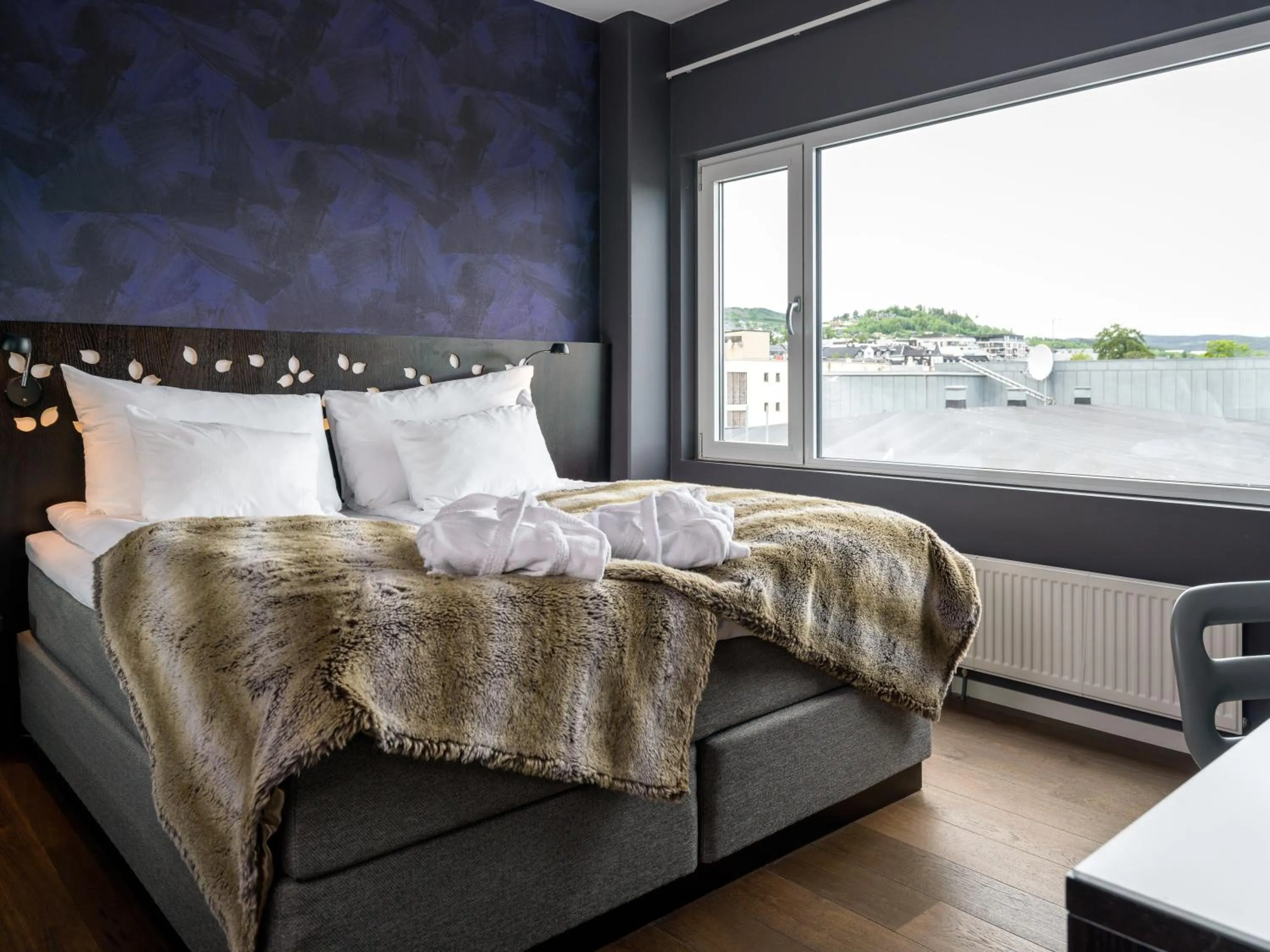 Bed in Quality Hotel Strand Gjøvik