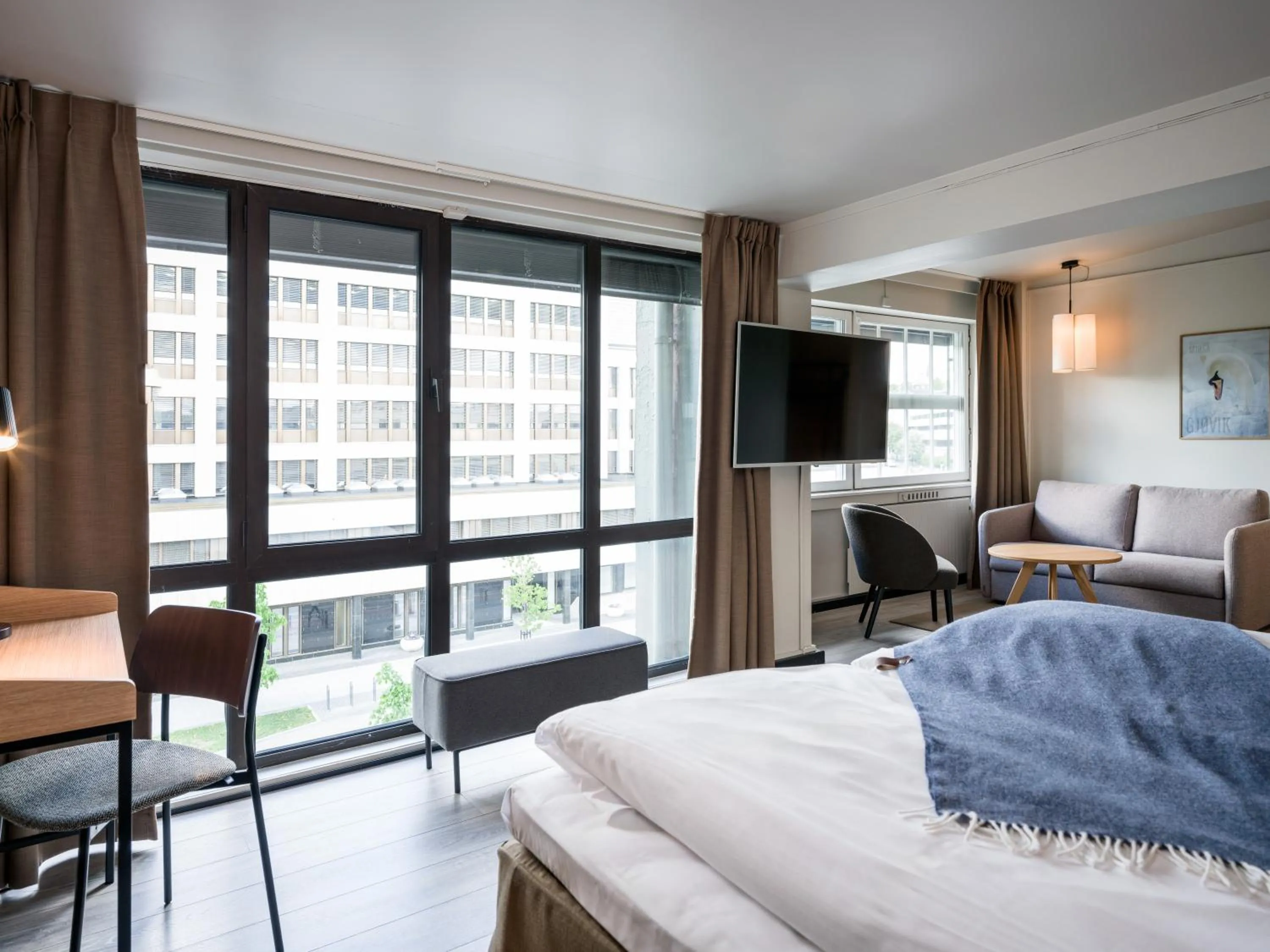 Bed in Quality Hotel Strand Gjøvik