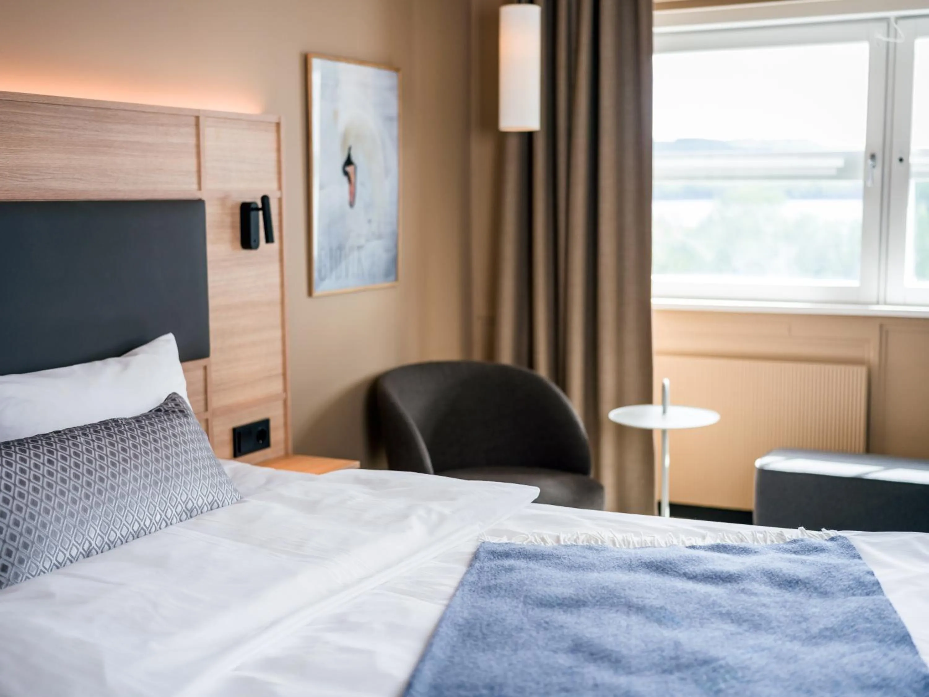 Bed in Quality Hotel Strand Gjøvik