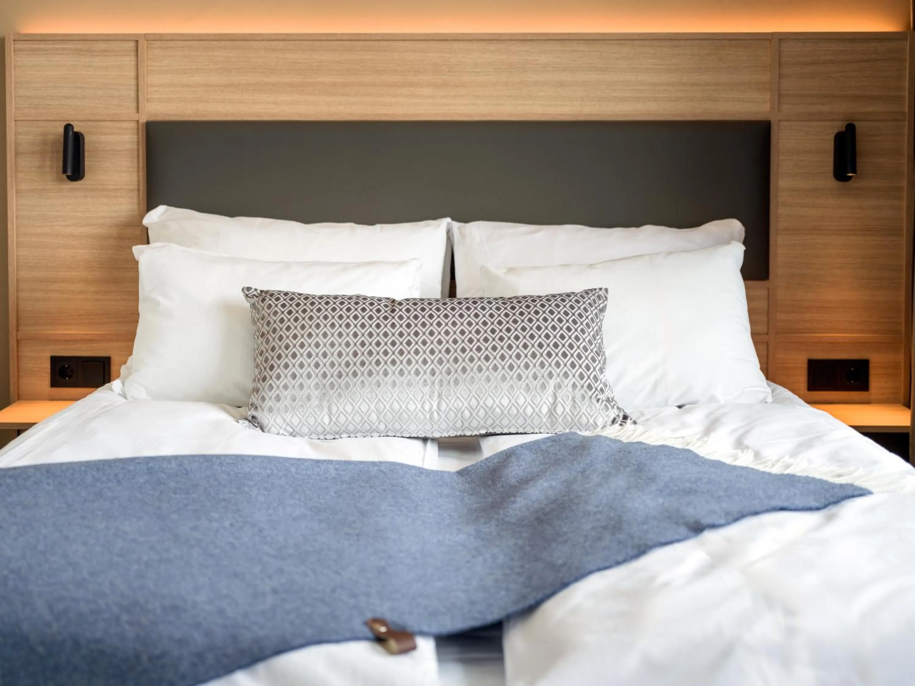 Bed in Quality Hotel Strand Gjøvik