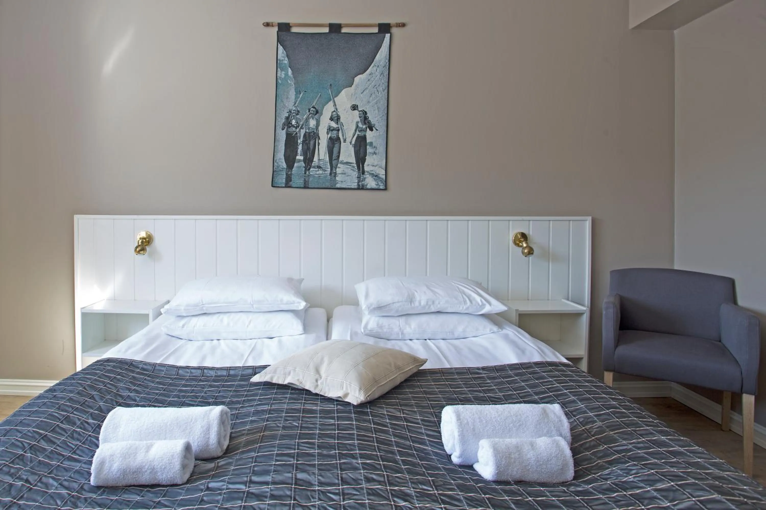 Bedroom, Bed in Skogstad Hotel - Unike Hoteller