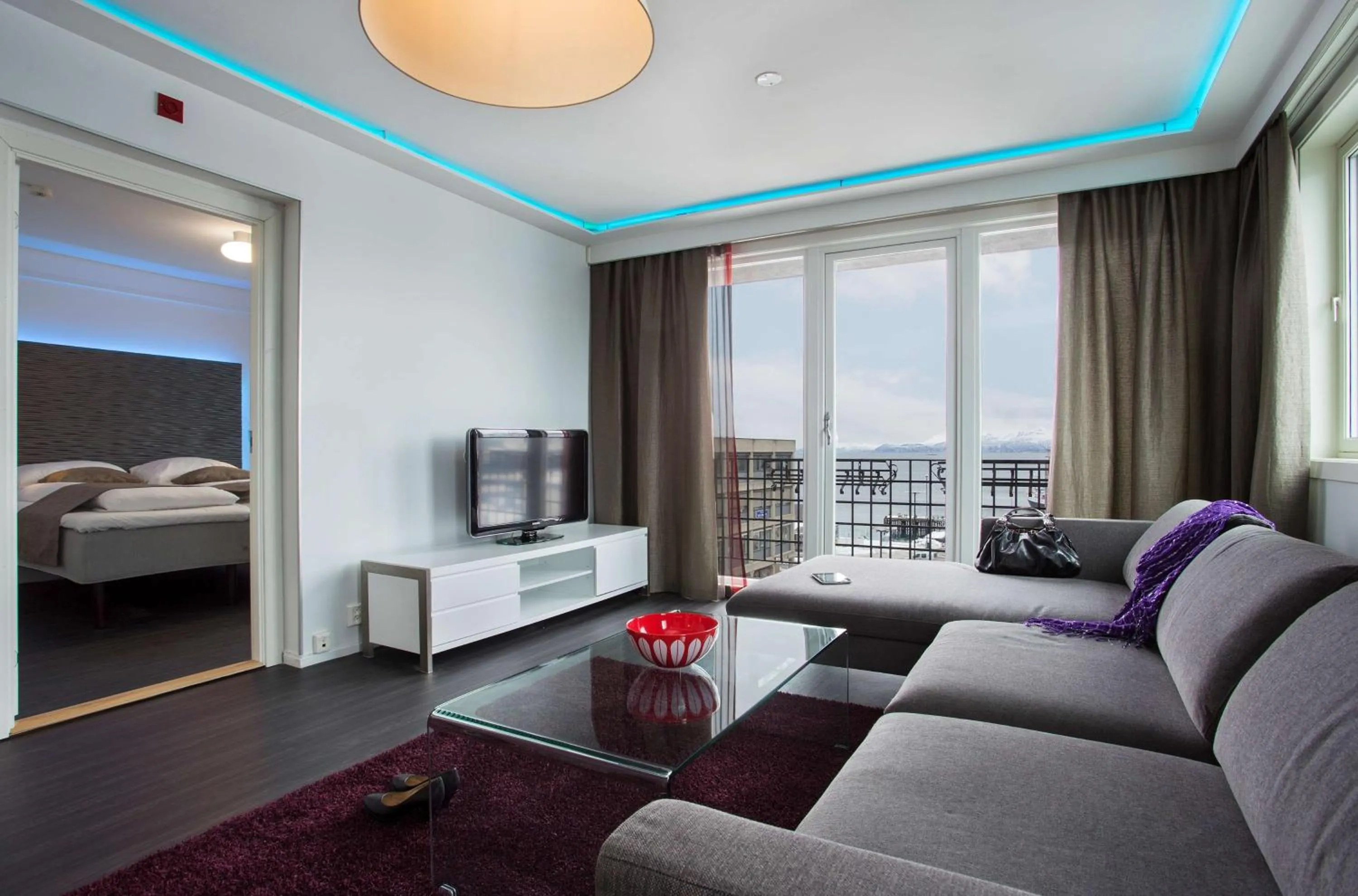 Bedroom, Bed in Scandic Harstad